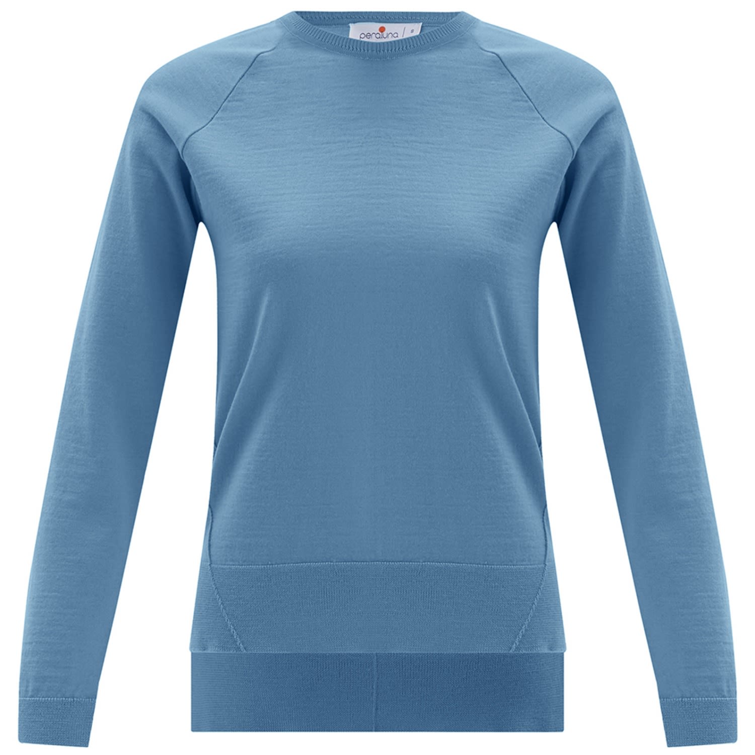 Women’s Vanessa Slit Detailed Asymmetric Fine Pullover - Glacier Blue Large Peraluna