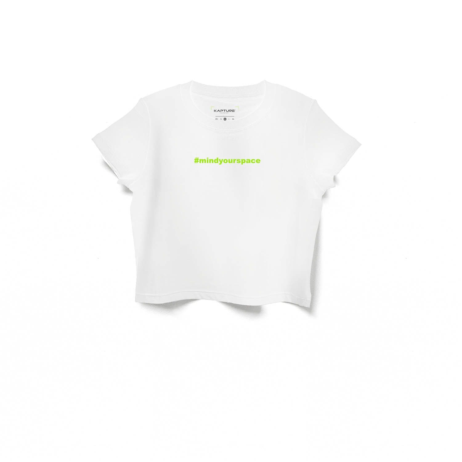 Kapture Women's Mind Your Space Crop Top - White In White