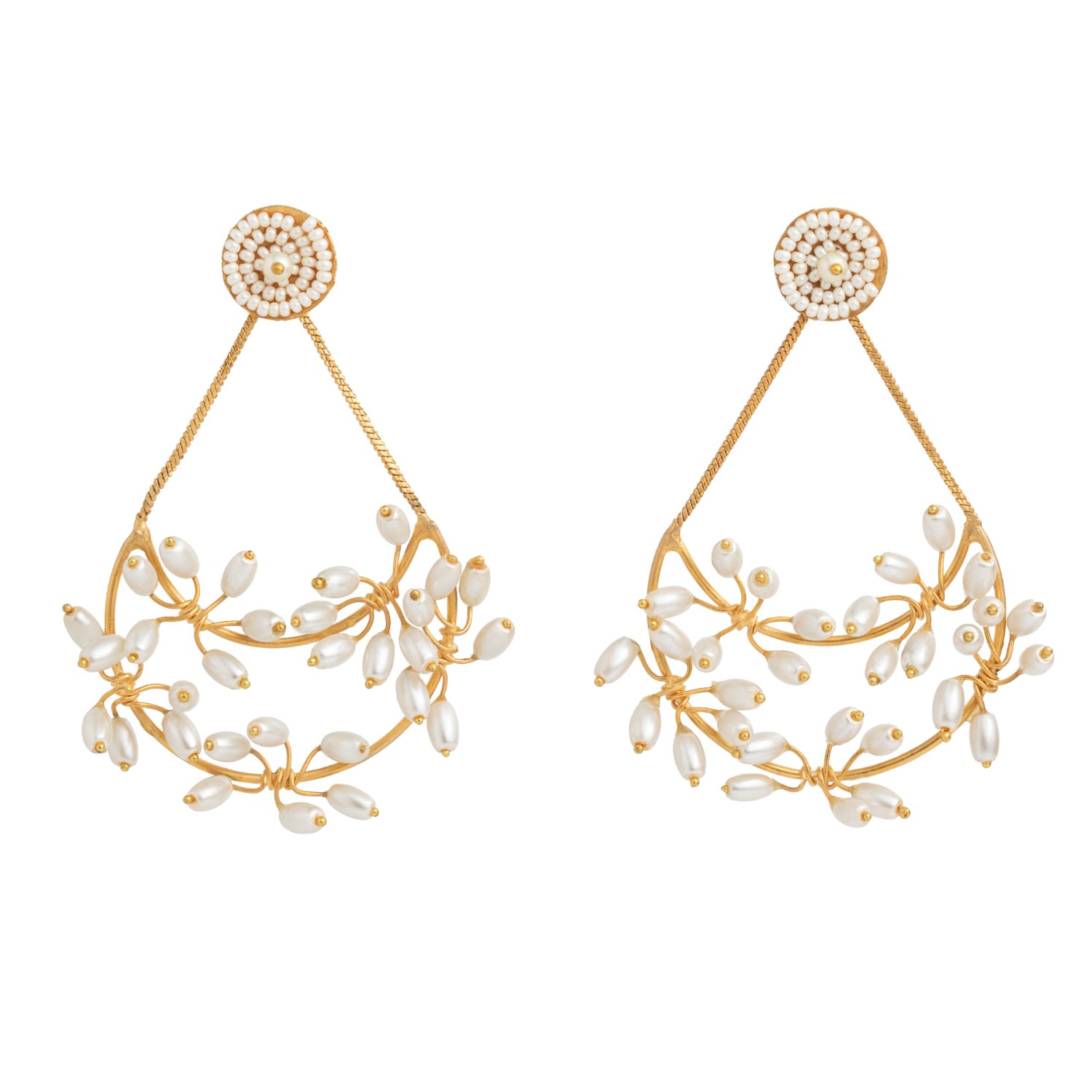 Meraki By Rashmi Bajaj Women's Belle De Perla Gold Earrings