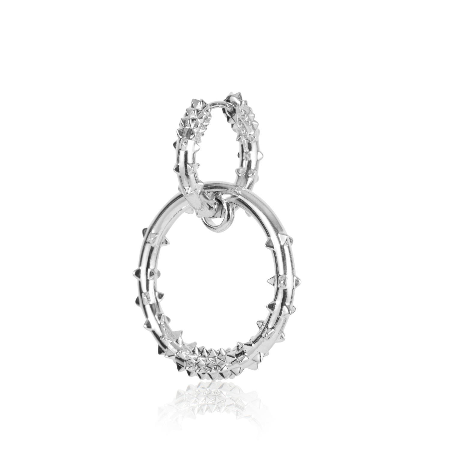 Women’s Double Hoop Earring - Silver Kasun