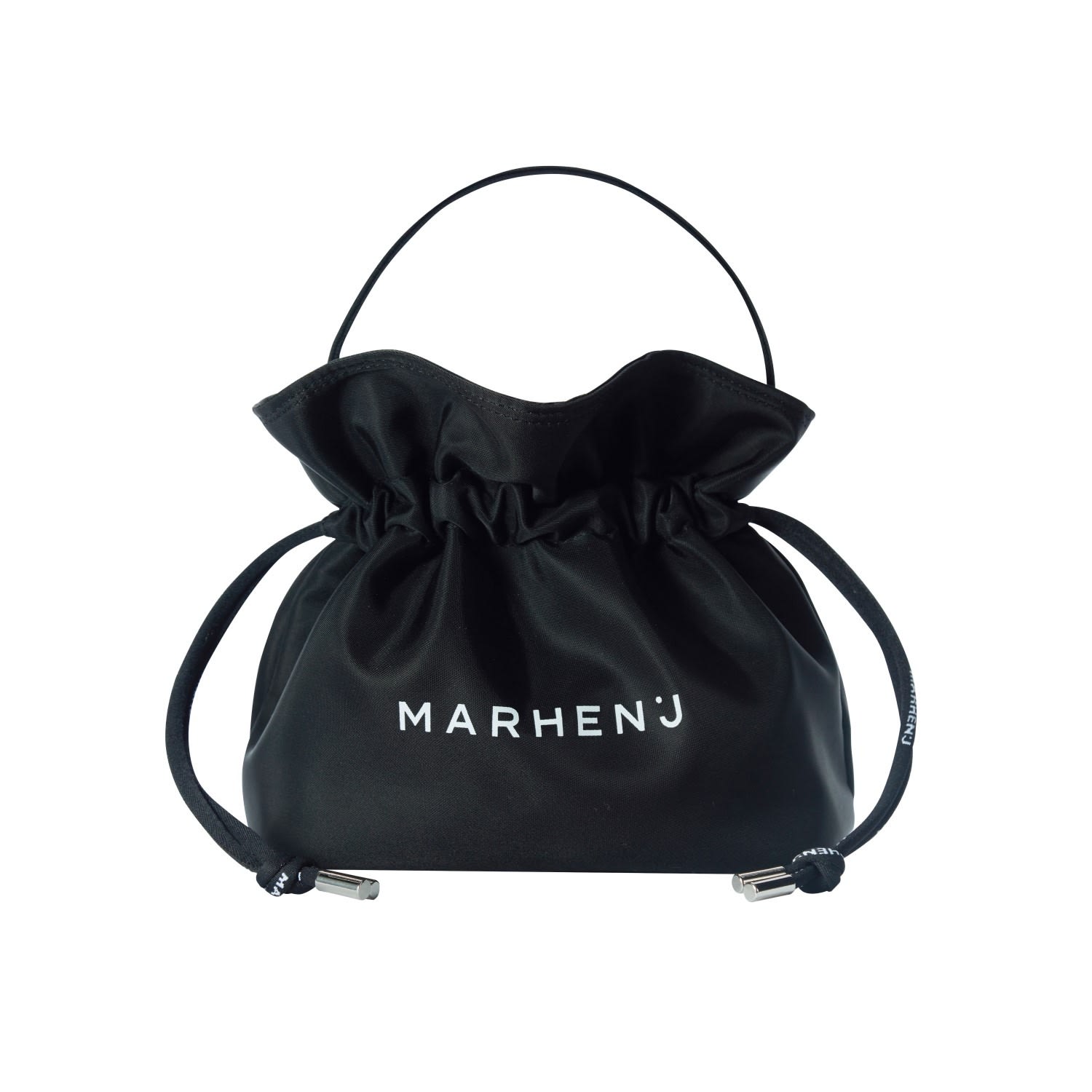 Women’s Recycled Nylon Bucket Bag - Charron - All Black One Size Marhen. j