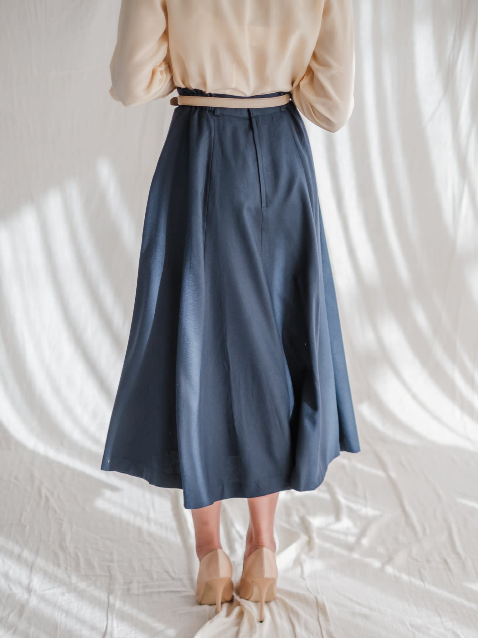 Navy skirt cotton clearance