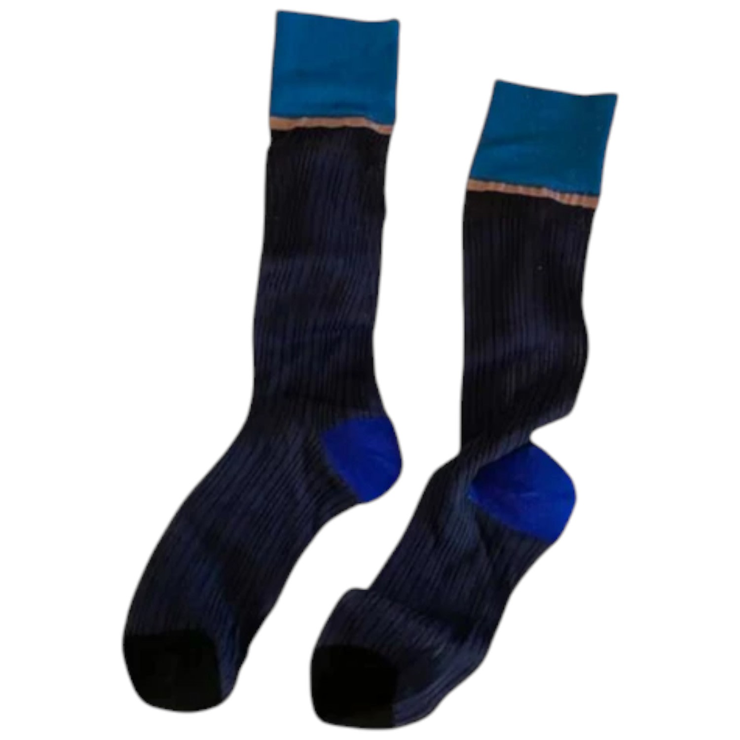 High Heel Jungle By Kathryn Eisman Women's Ivy League Tall Socks- Blue In Blue
