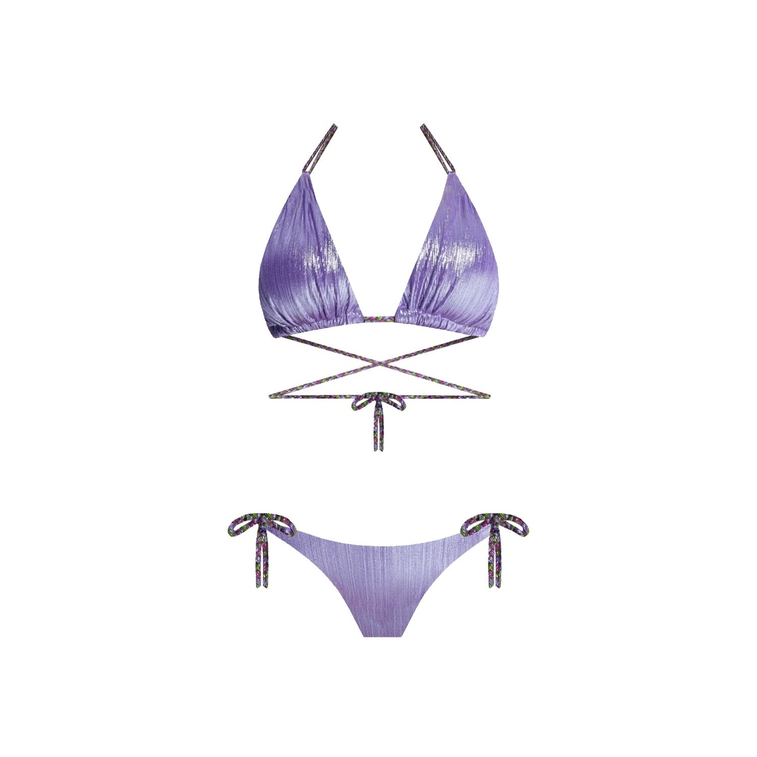 Nur Karaata Women's Pink / Purple Nikki Purple Bikini Set In Pink/purple
