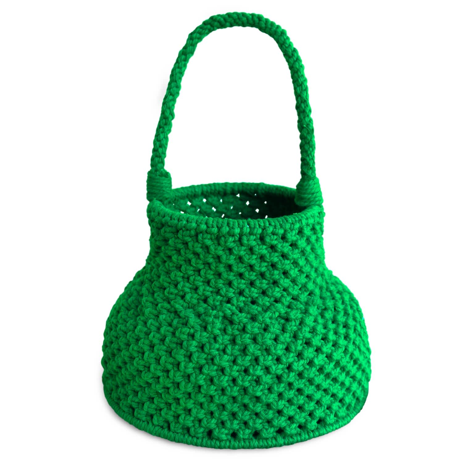 Petite Naga Macrame Bucket Bag, in Lime Green - Groovy Girl Gifts