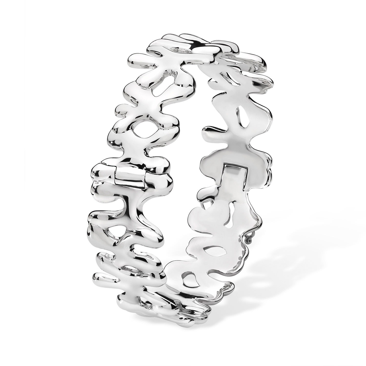 Lucy Quartermaine Women's Silver Continual Splash Bangle With Hinge