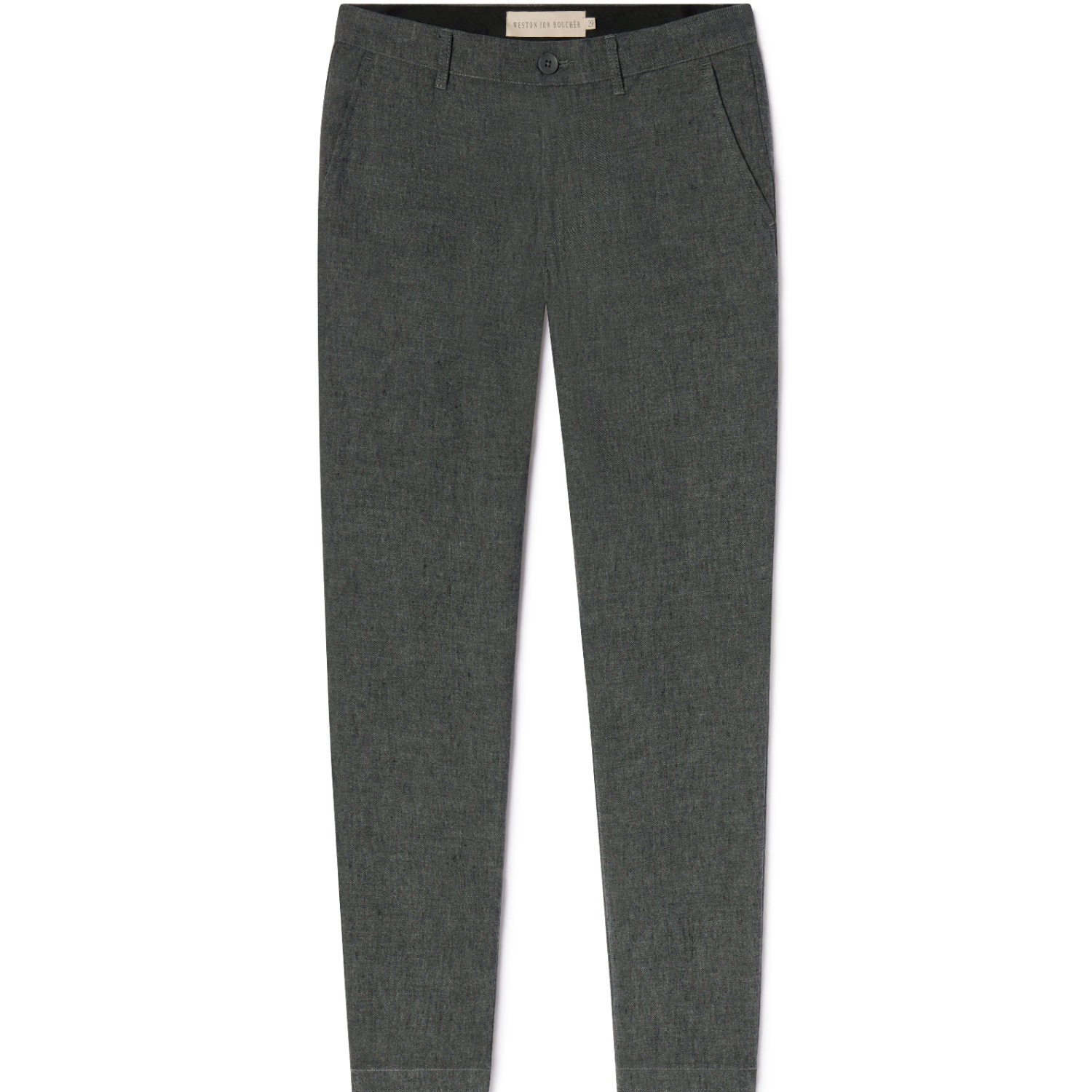 Havana Comfort Linen Slim Pants - Charcoal Pebble - Twenty-Nine 