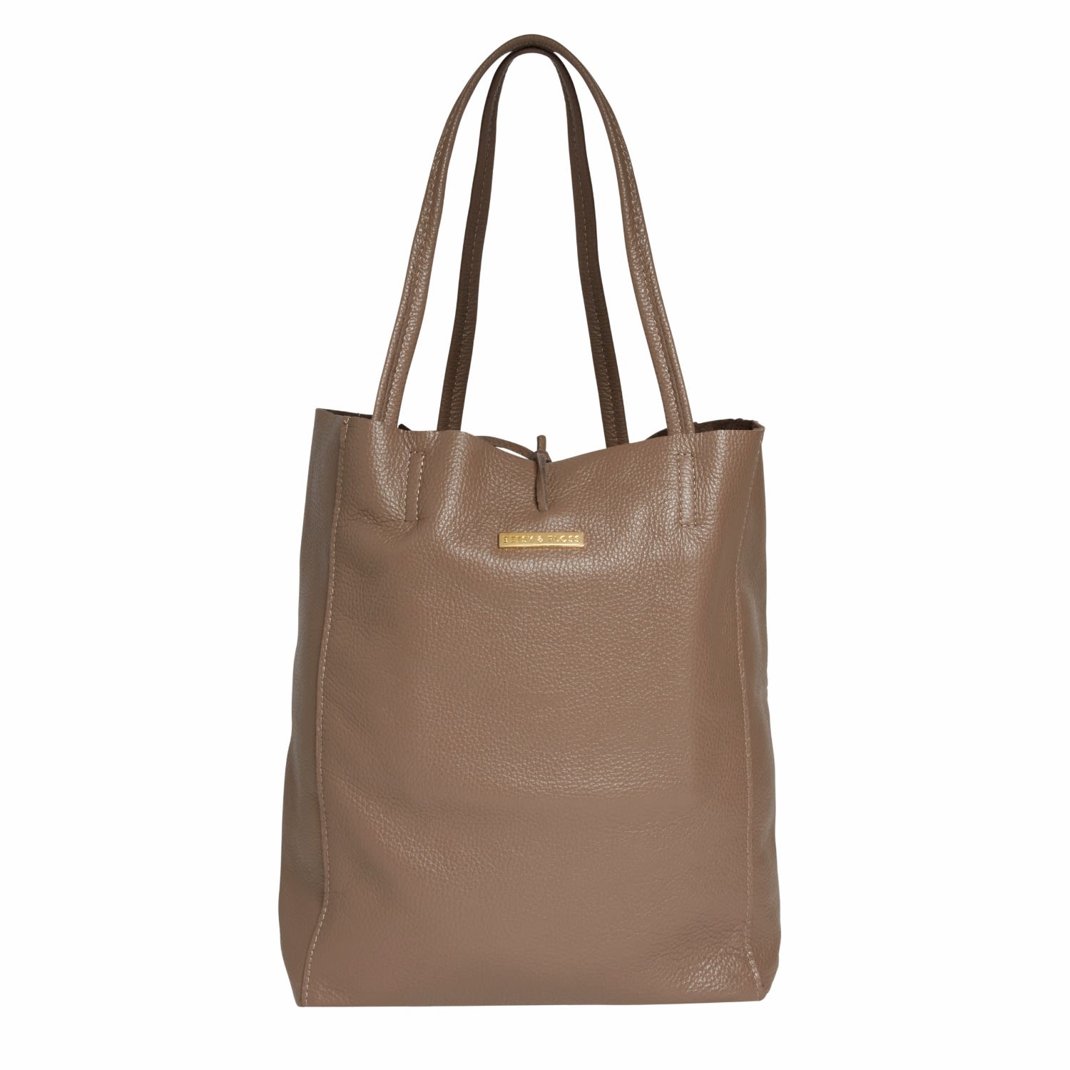 Women’s Brown Soft Leather Tote Bag In Dark Taupe Betsy & Floss