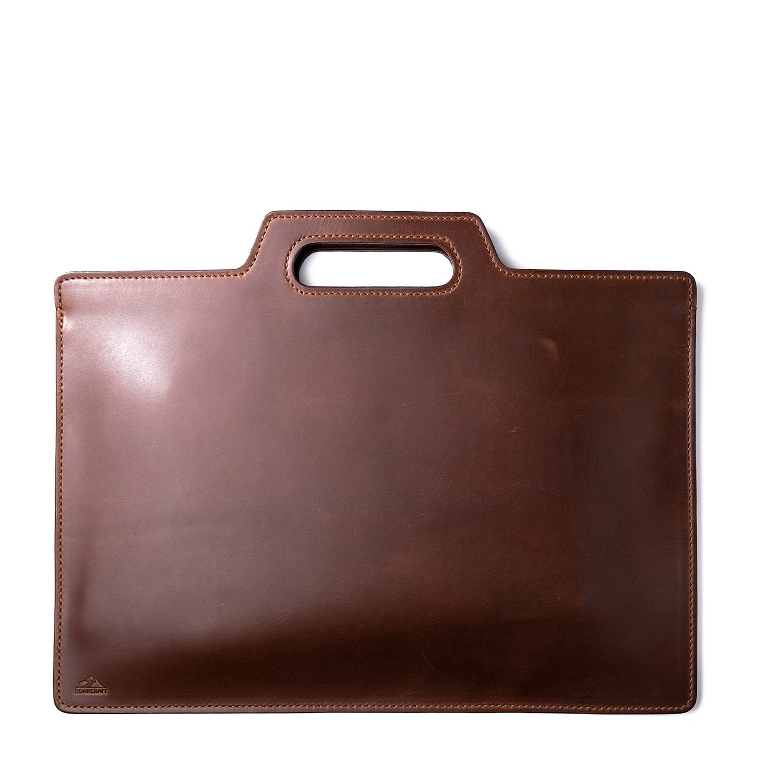 Roarcraft Men's Flat Design Leather Portfolio - Brown In Brown