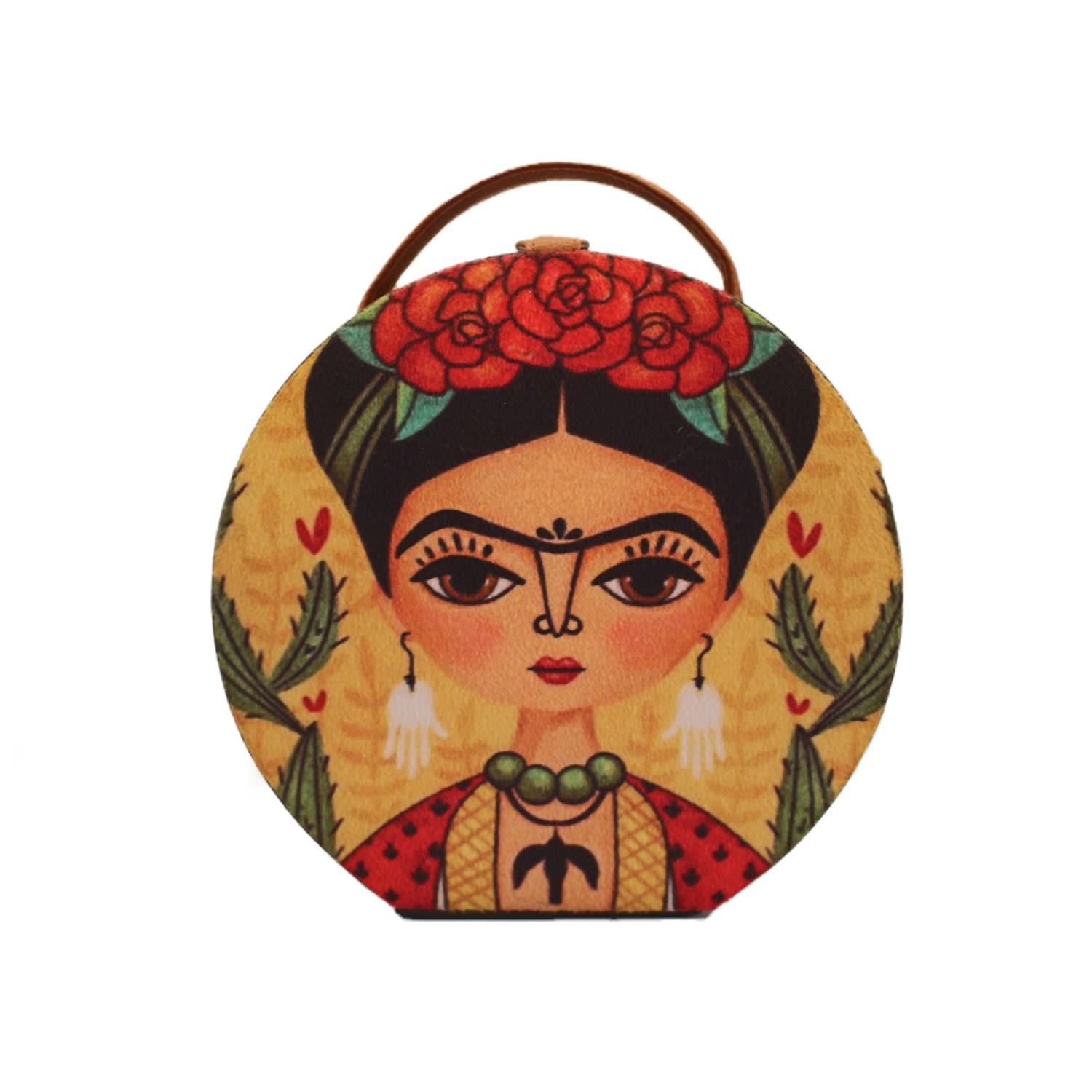 Women’s Frida Kahlo Inspired Vegan Leather Sling Bag Richa Sharma