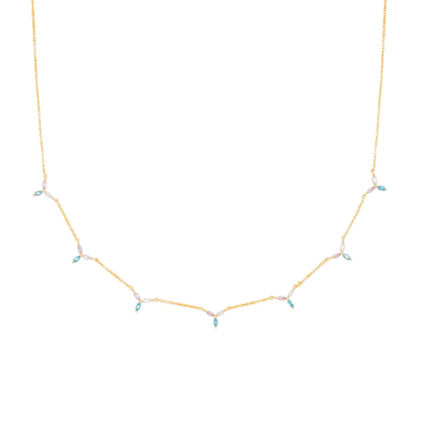 Lavani Jewels Women's Siva Flower Leaf Necklace In Gold
