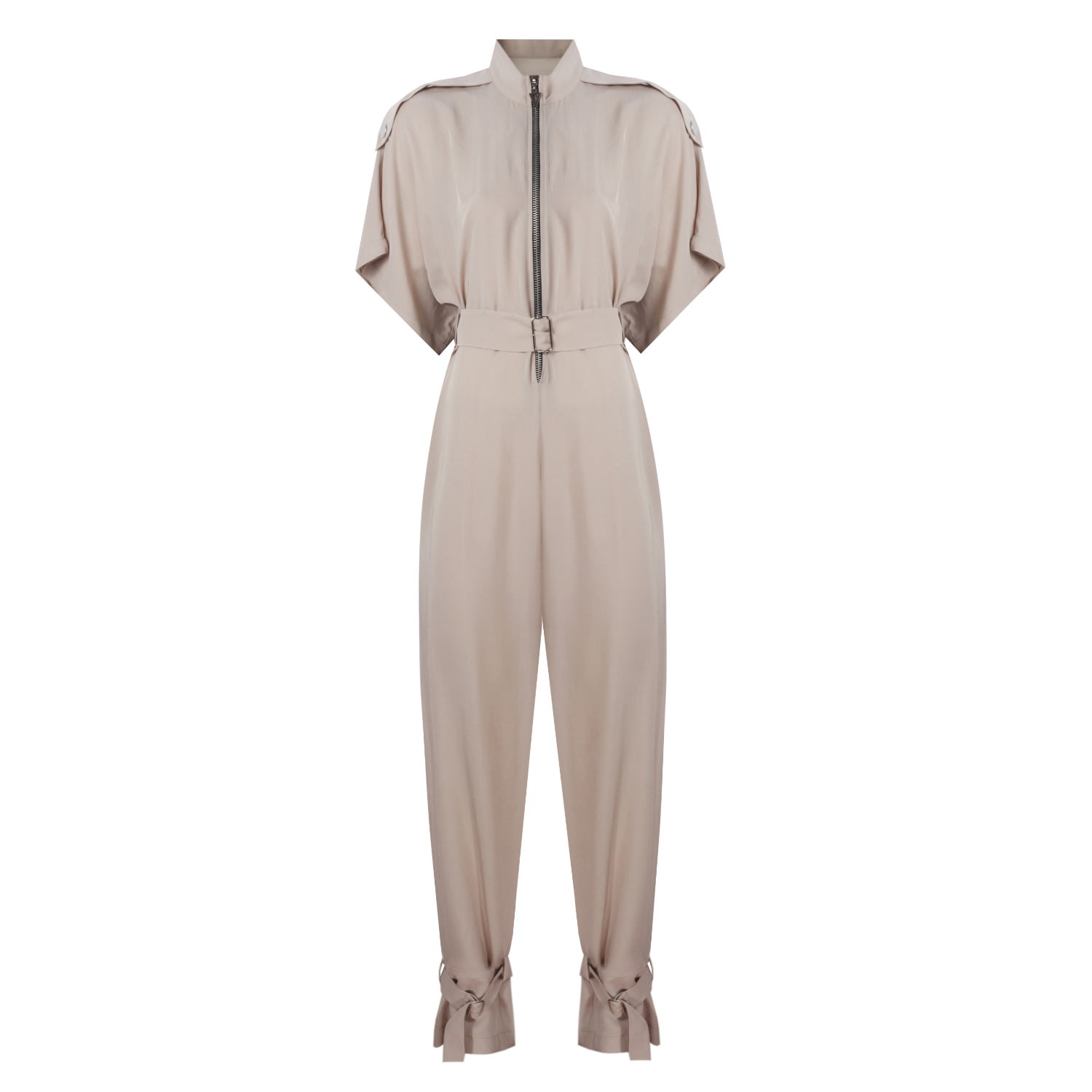 Women’s Neutrals Sand Jumpsuit Ecru Extra Small Mirimalist