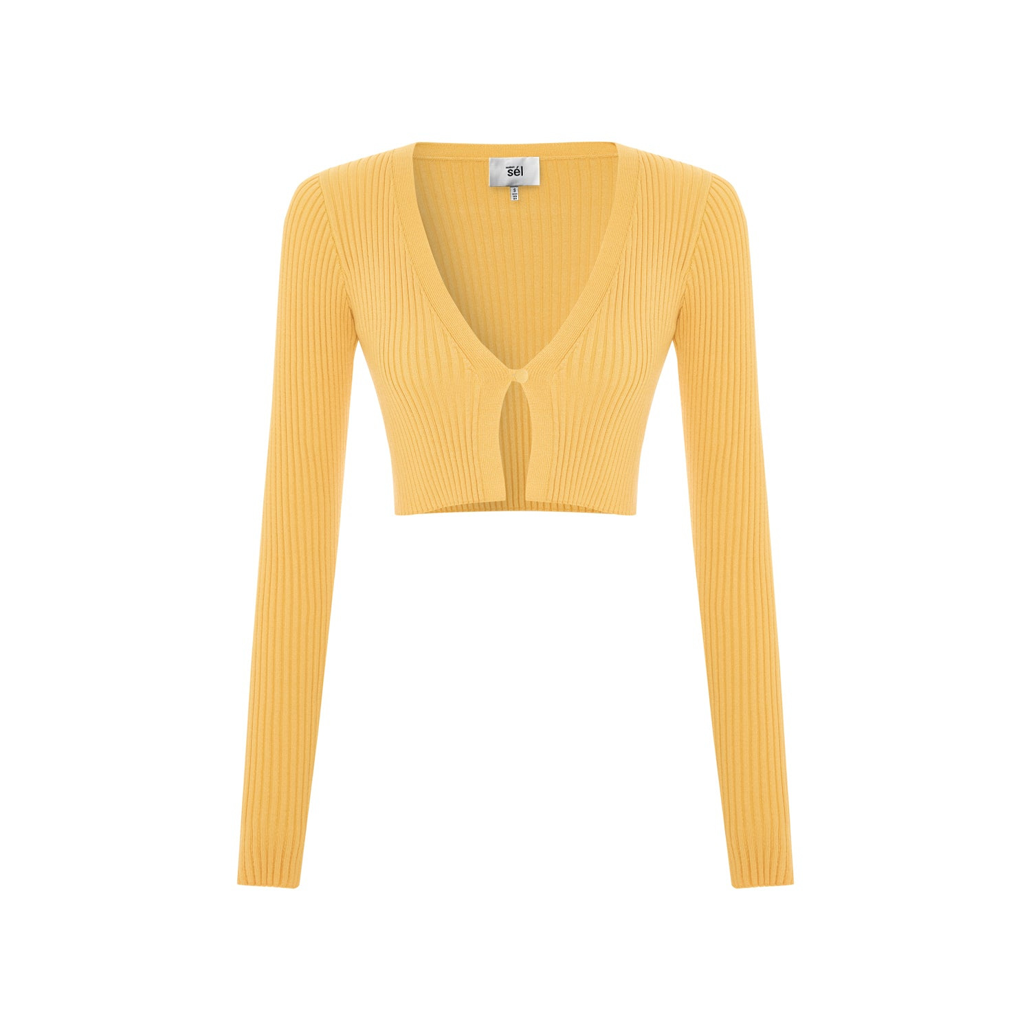 Maison Sél Women's Yellow Lueur Crop Cardigan