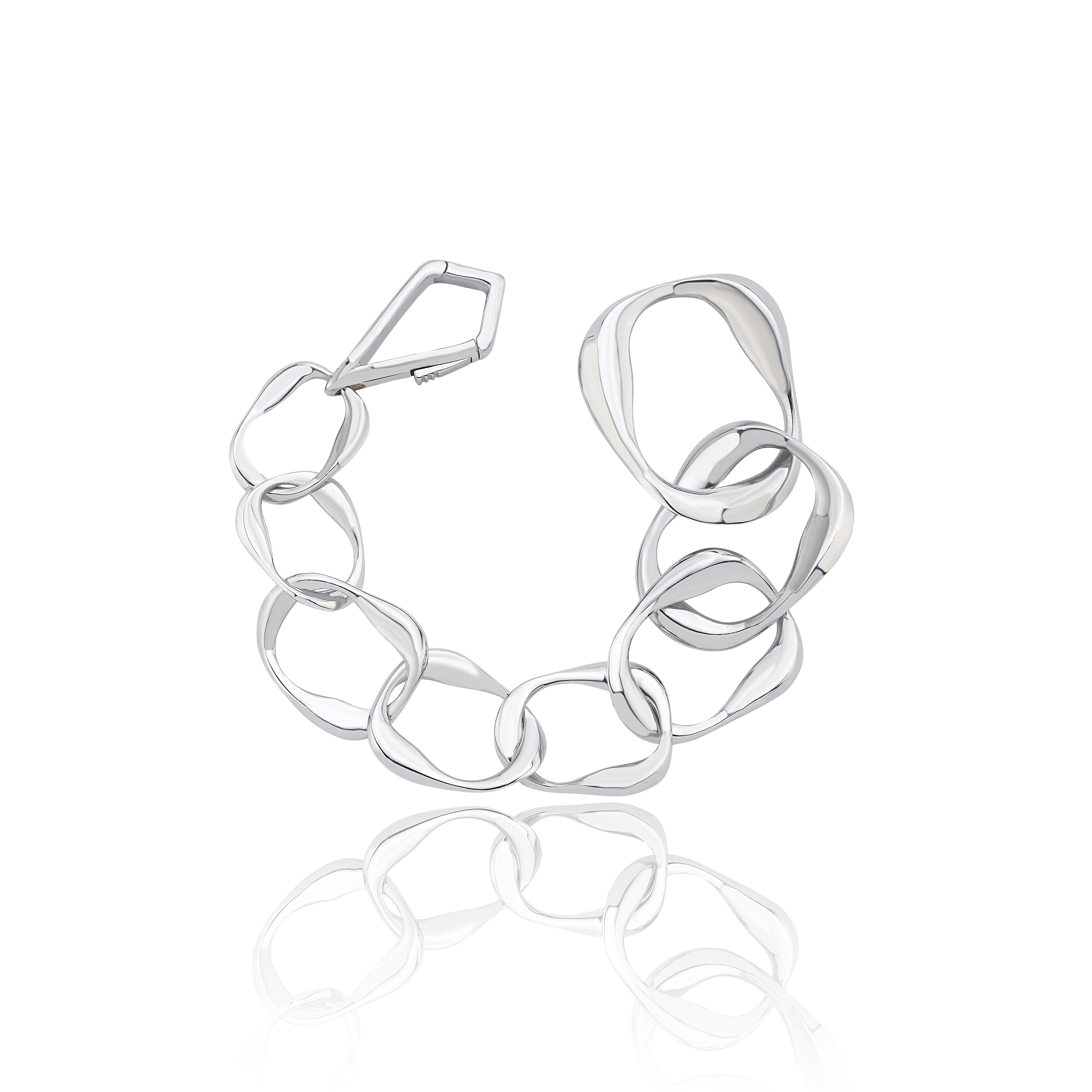Mishka Women's Aura Chain Bracelet Silver Medium In Silver