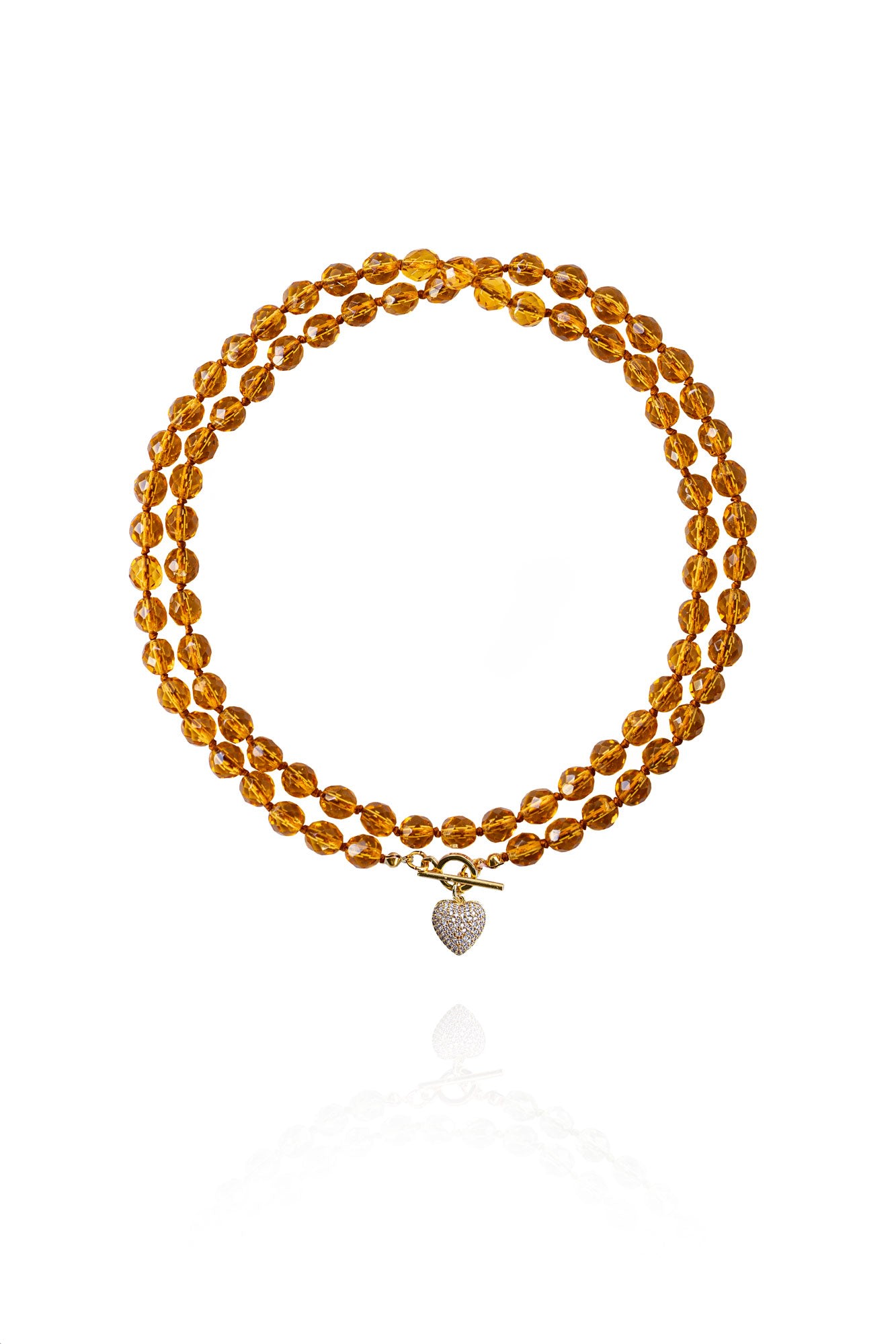 Saule Label Women's Yellow / Orange Leni Loop Necklace In Honey In Yellow/orange