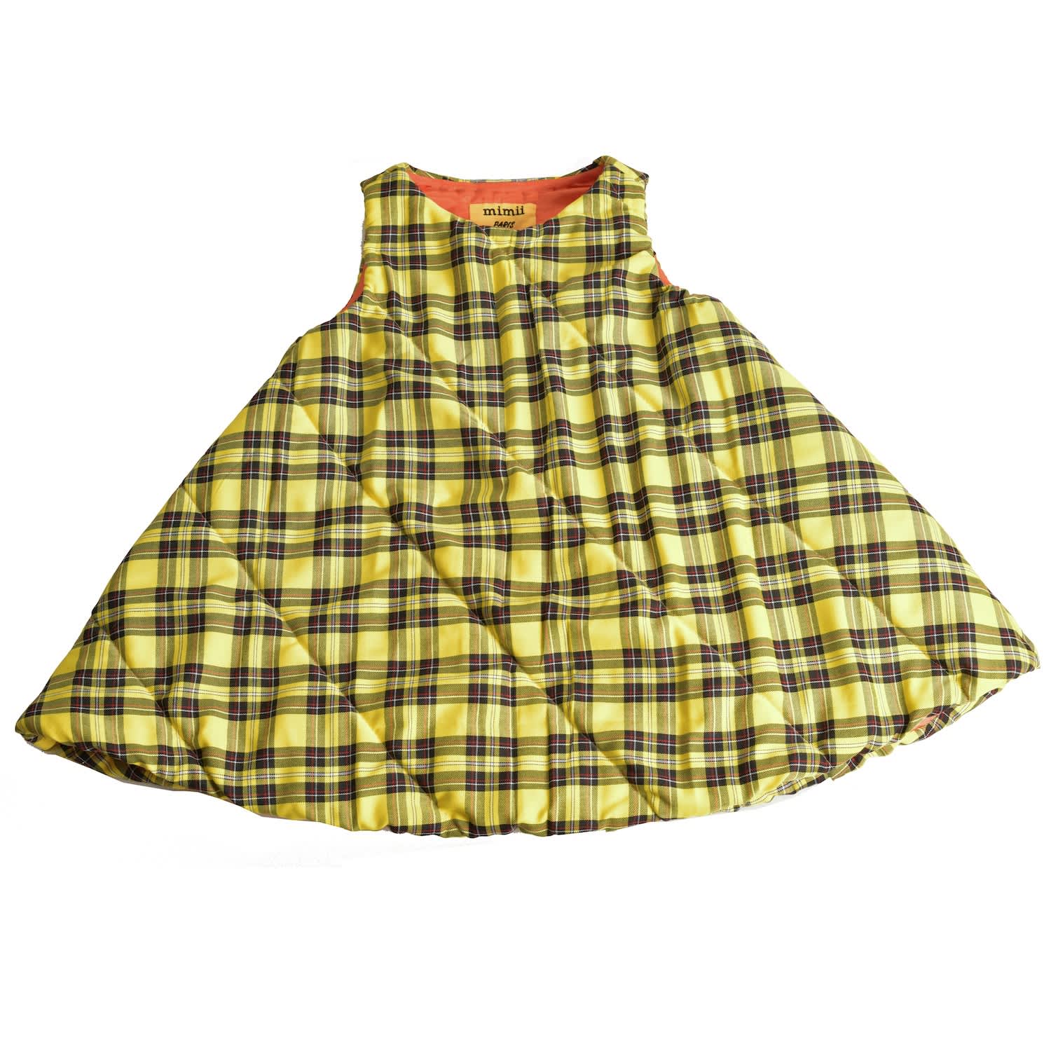 yellow tartan dress