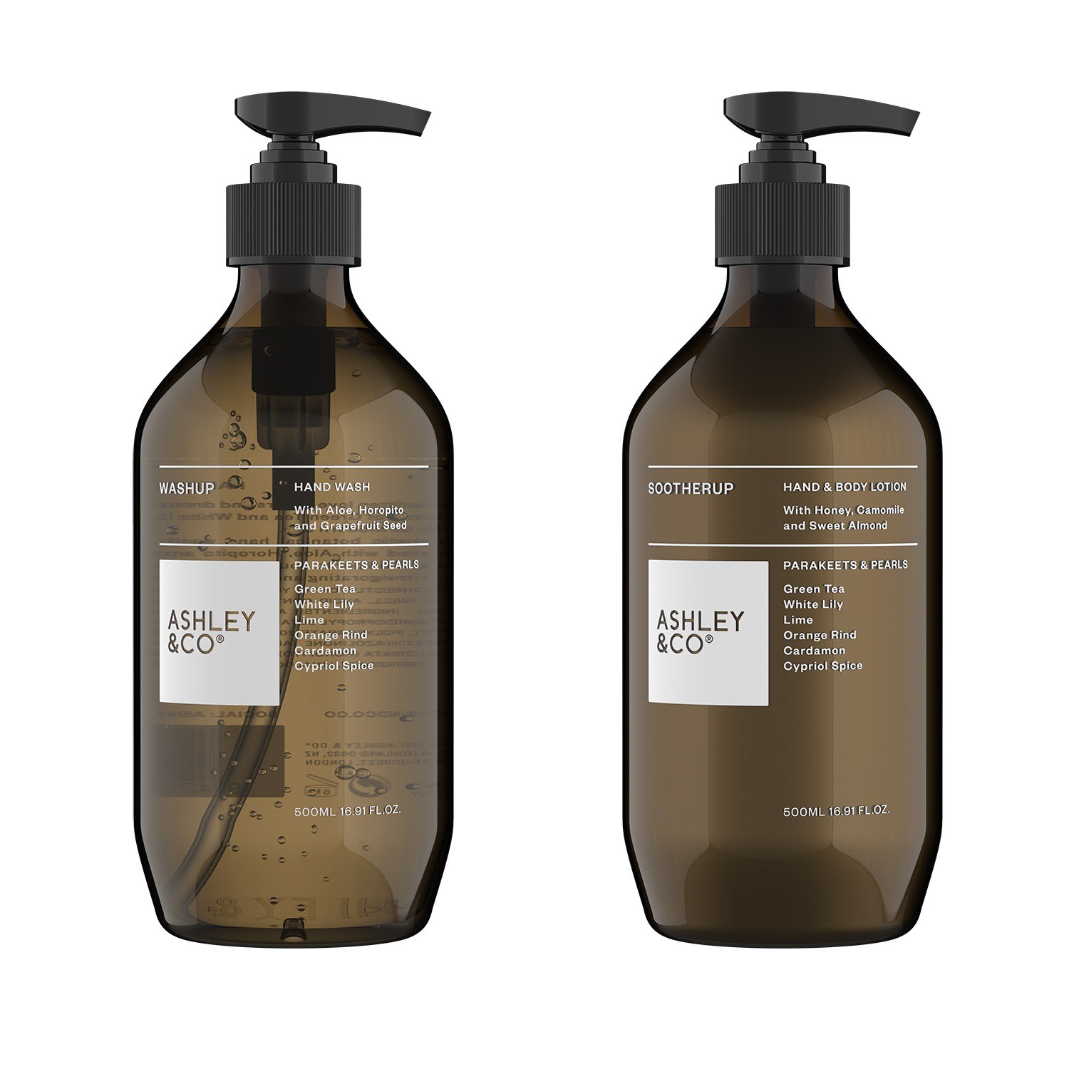Ashley & Co Pair Up - Hand Wash & Lotion Set In Parakeets & Pearls In Multi