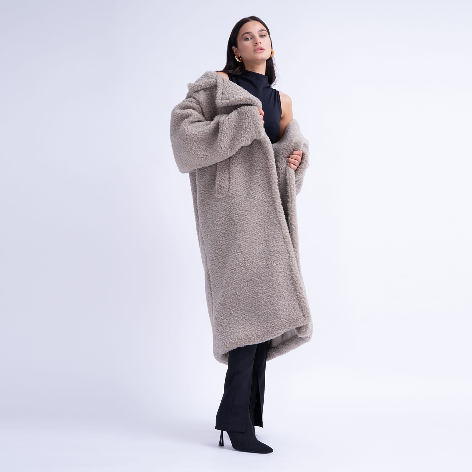 Gray teddy outlet bear coat