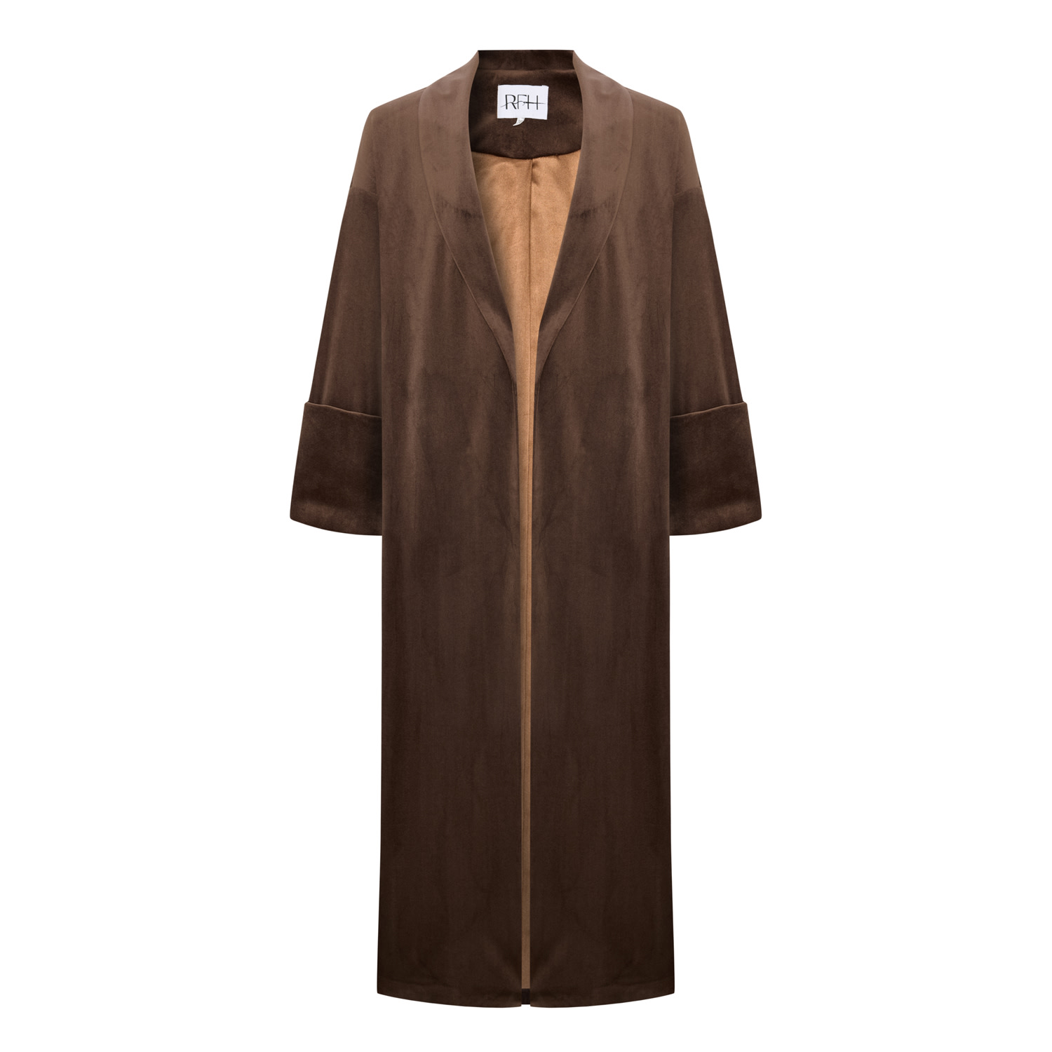 Women's Neutrals Velvet Kimono Jacket | S/M | Roqaia Fashion House