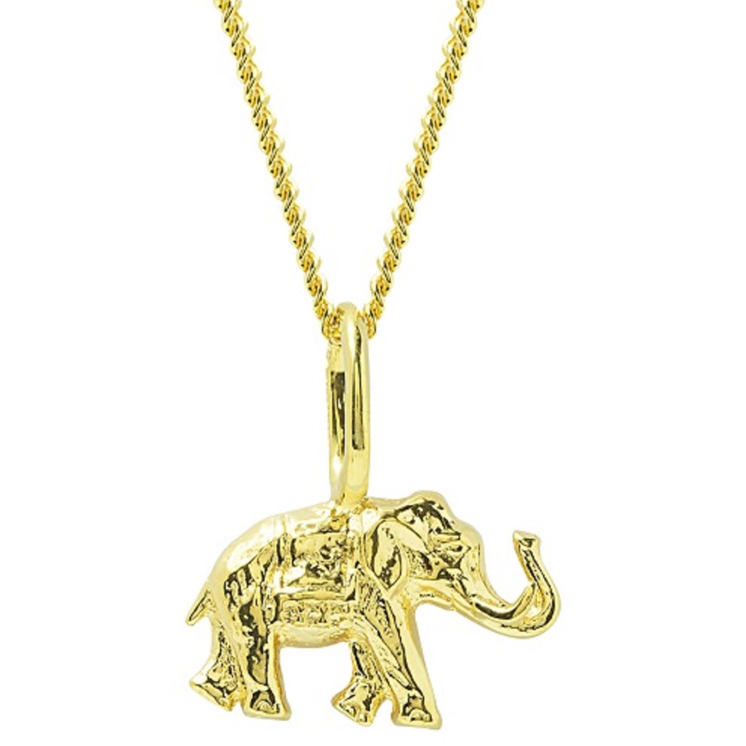 Women’s Elephant Yellow Gold Plated Necklace Katie Mullally