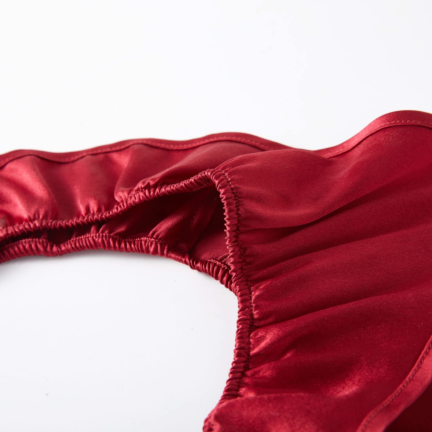 Pure Mulberry Silk T-String Pantie, Mid To High Waist Thong In Ruby, Soft  Strokes Silk