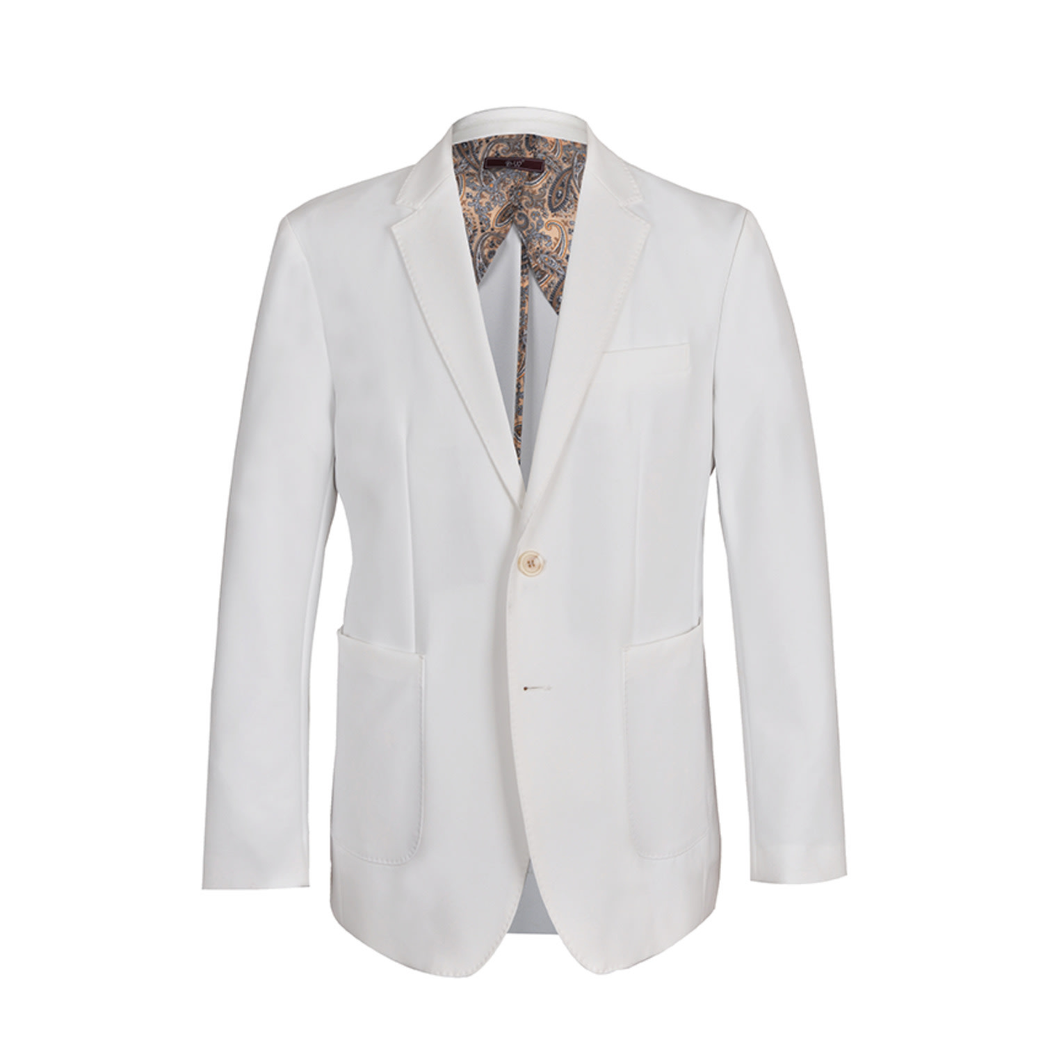David Wej Men's Ashford Relaxed Single Breasted Blazer – White In White