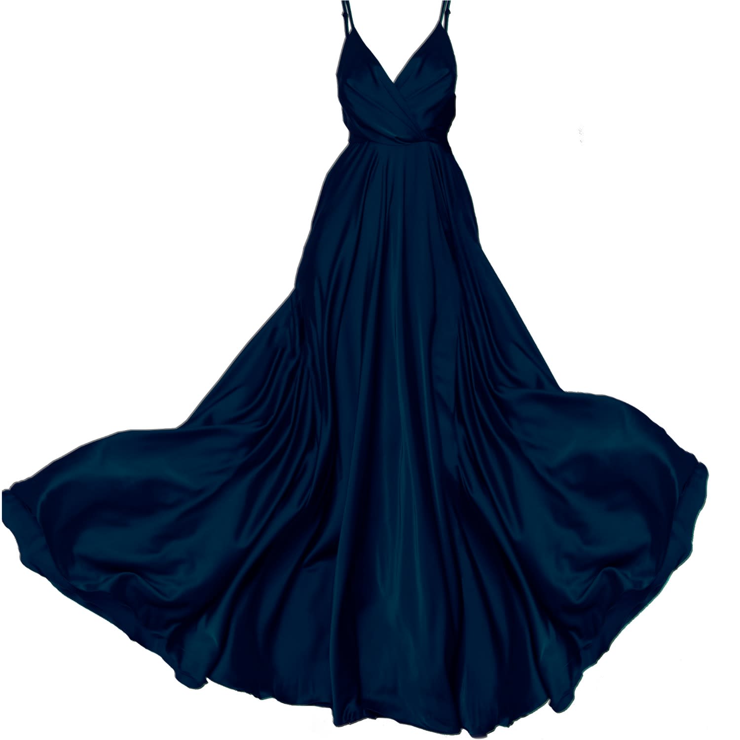 Charlotte Satin A-Line Dress in Navy  A line dress, Dress, Satin silk dress