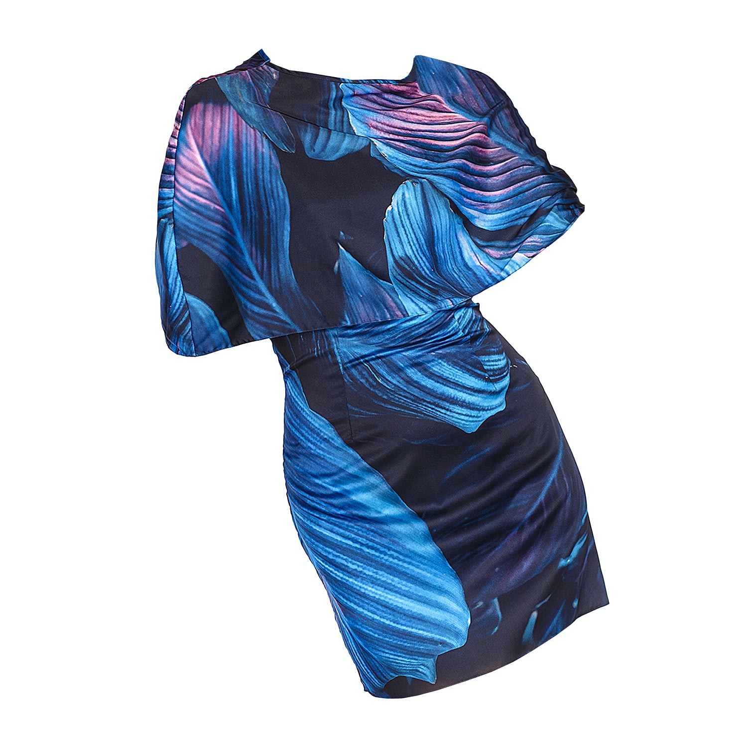 Maison Bogomil Women's Tight Satin Minidress With Tropical Print
