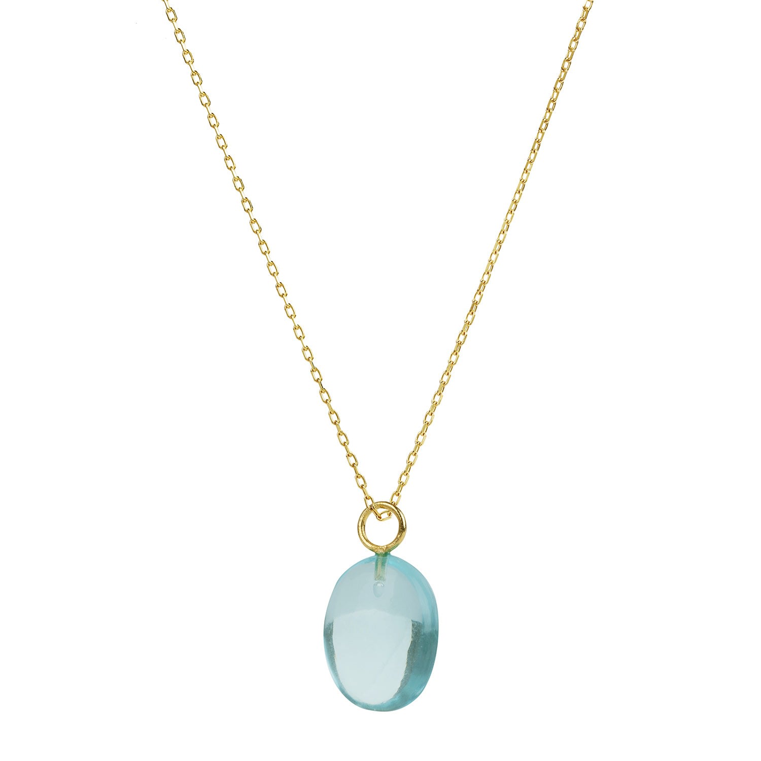 Women’s Eden Gold Chain Necklace With Blue Quartz Pendant Amadeus