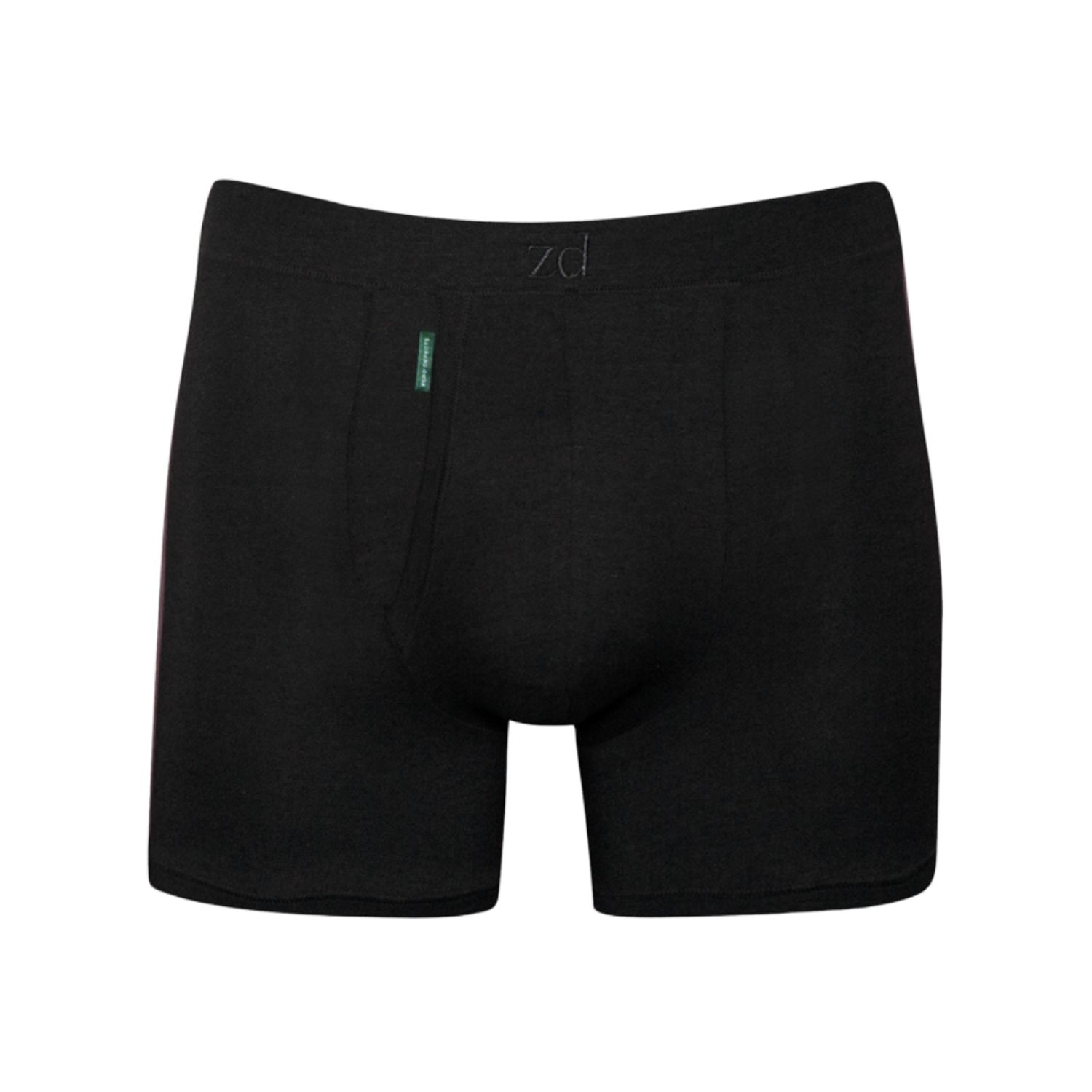 Zd Zero Defects Men's Heracles Fly Front Boxer – Maximum Softness For Sensitive Skin - Color Black In Black