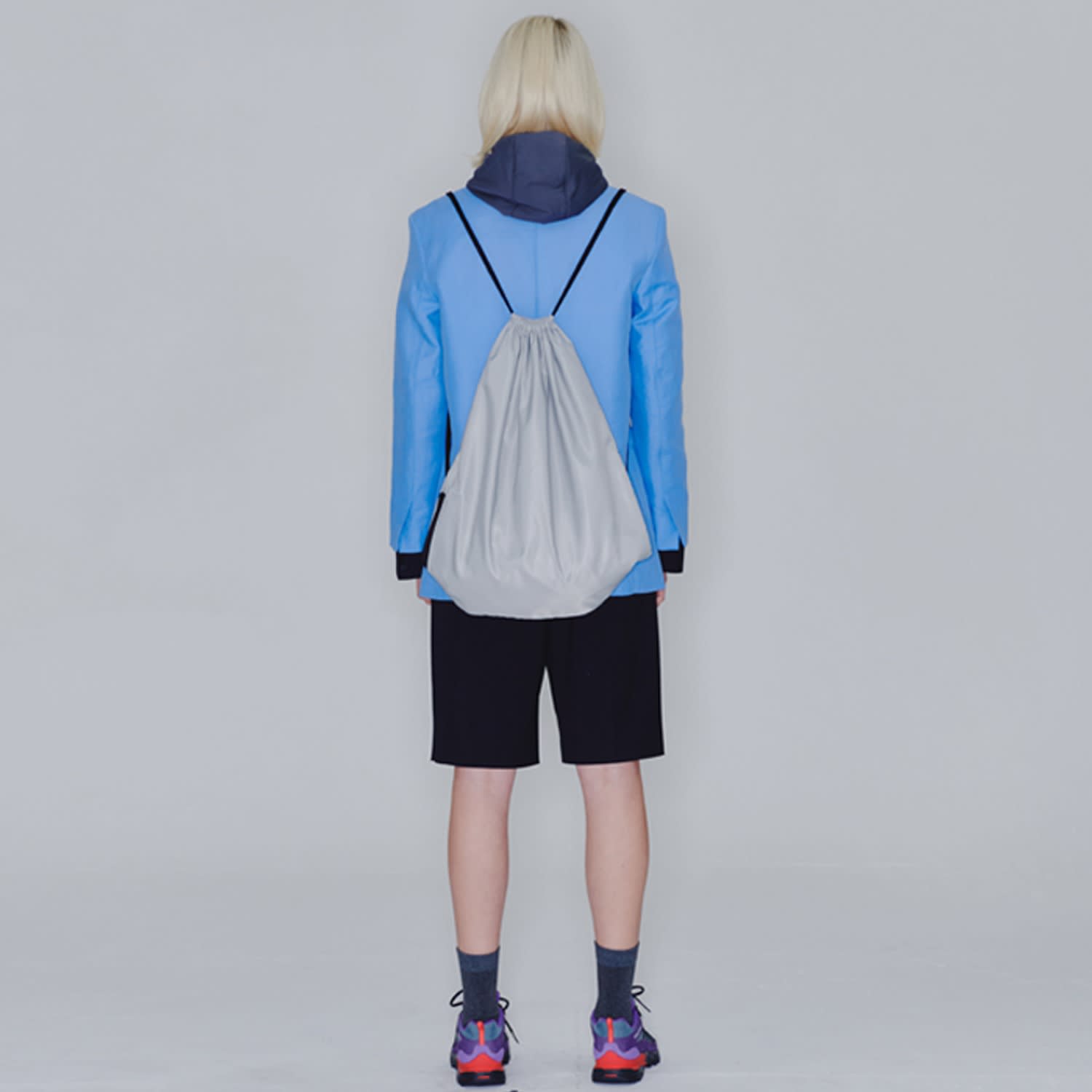 バックパック・リュック HAHARCHIVE Waterloo drawstring bag silver Waterloo Drawstring Bag - Silver | HAH ARCHIVE | Wolf & Badger