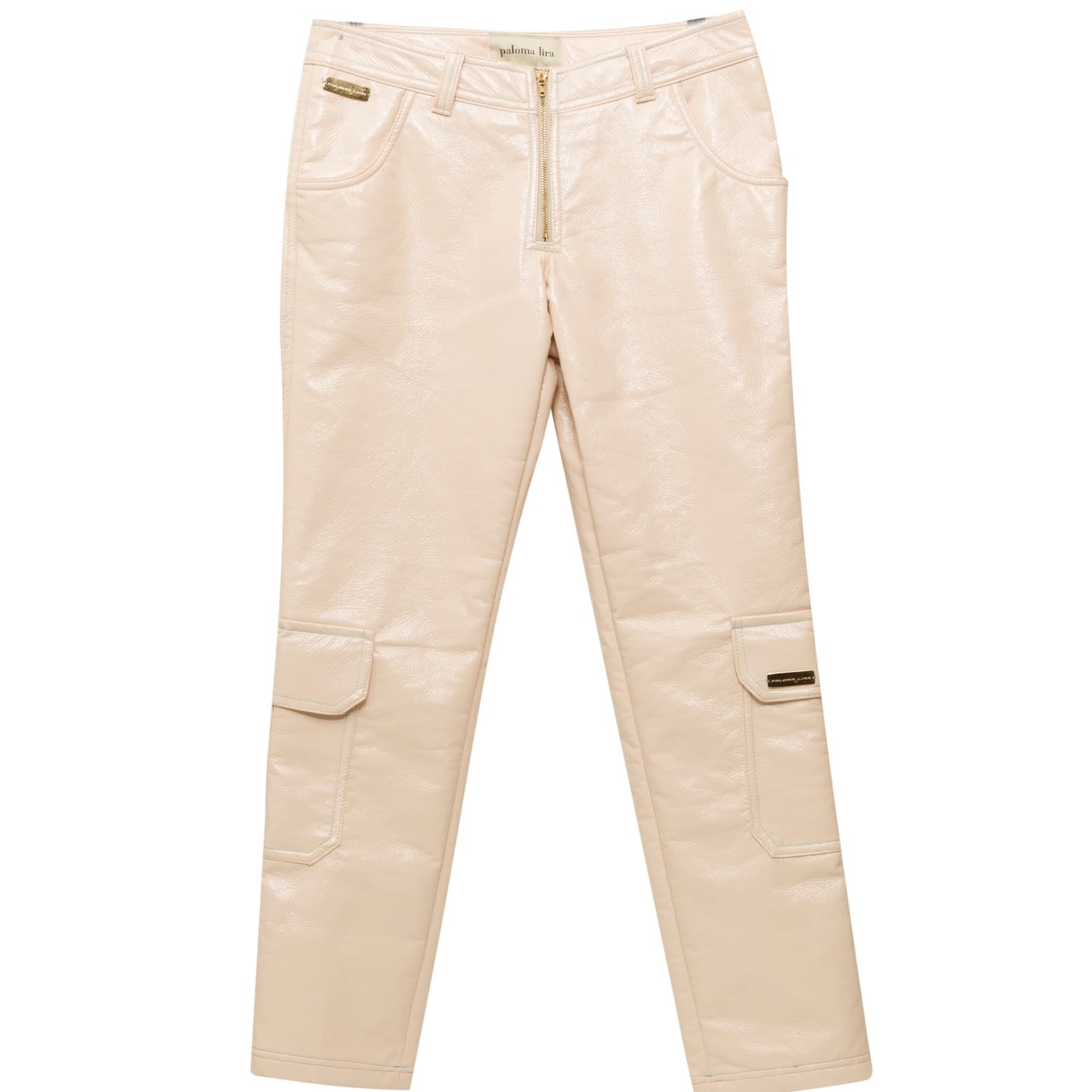 Paloma Lira Men's Neutrals Vinyl Skin Pants In Brown
