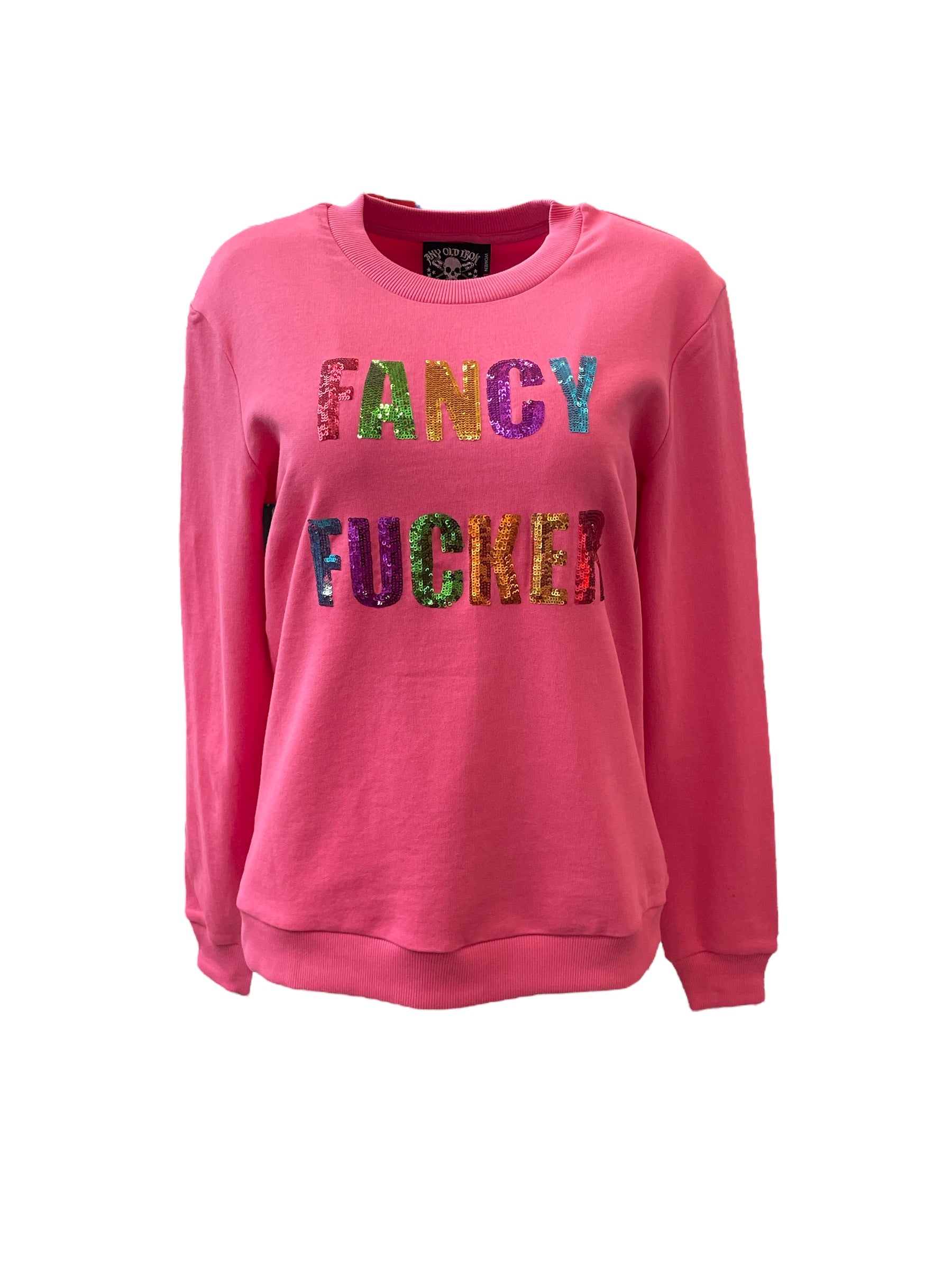 Women’s Pink / Purple Any Old Iron Pink Fancy Fucker Sweatshirt L