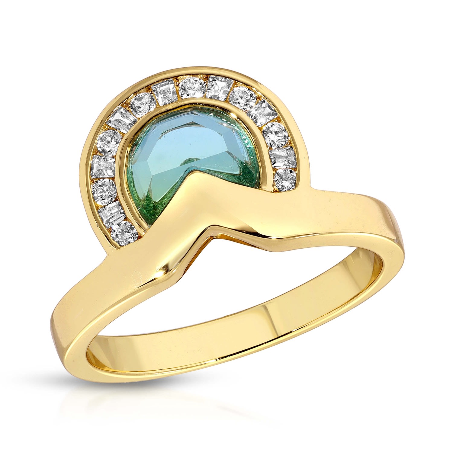 Women’s Gold Daybreak Gem Ring- Sky Glamrocks Jewelry