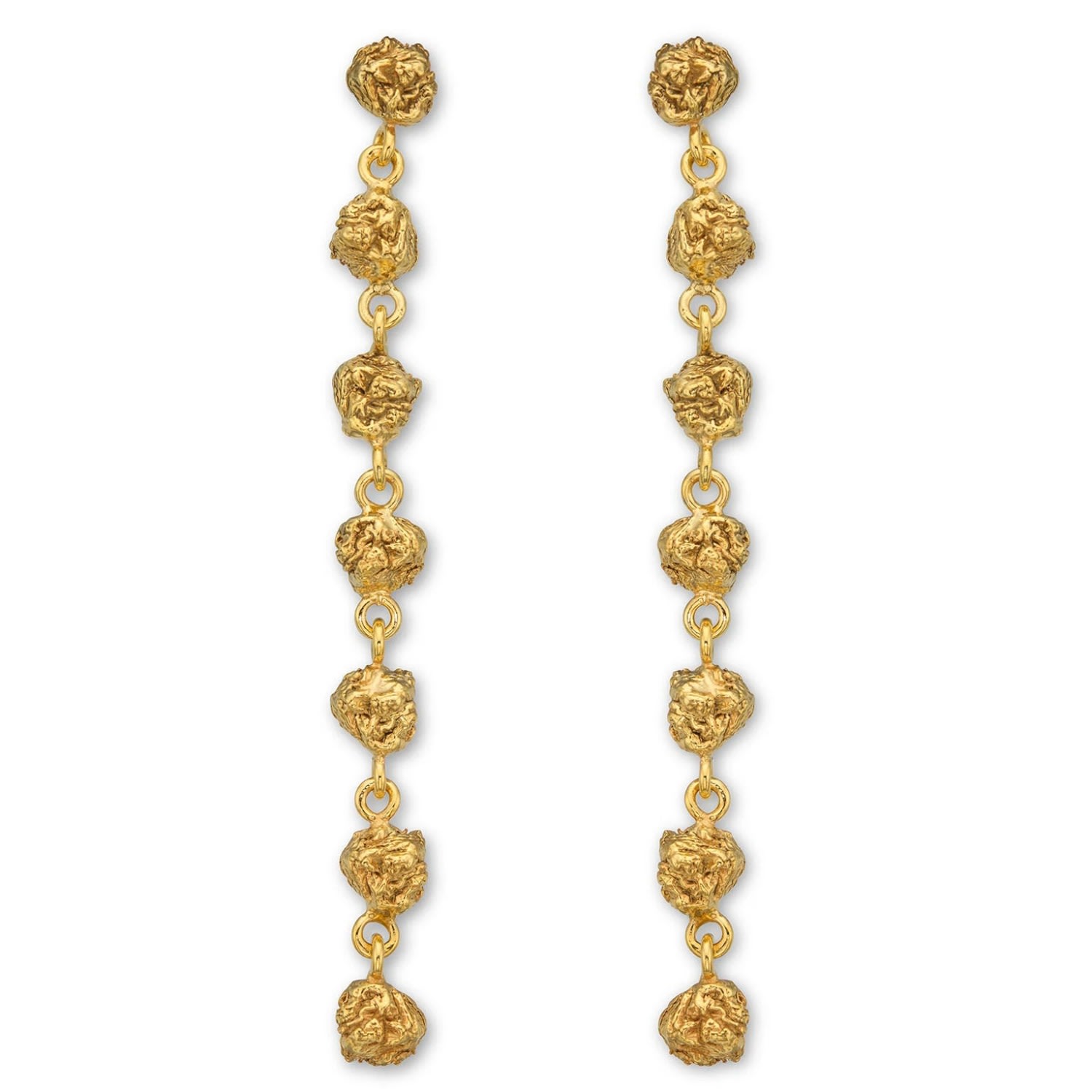 Shop Eva Remenyi Women's Archaic Long Earrings Gold