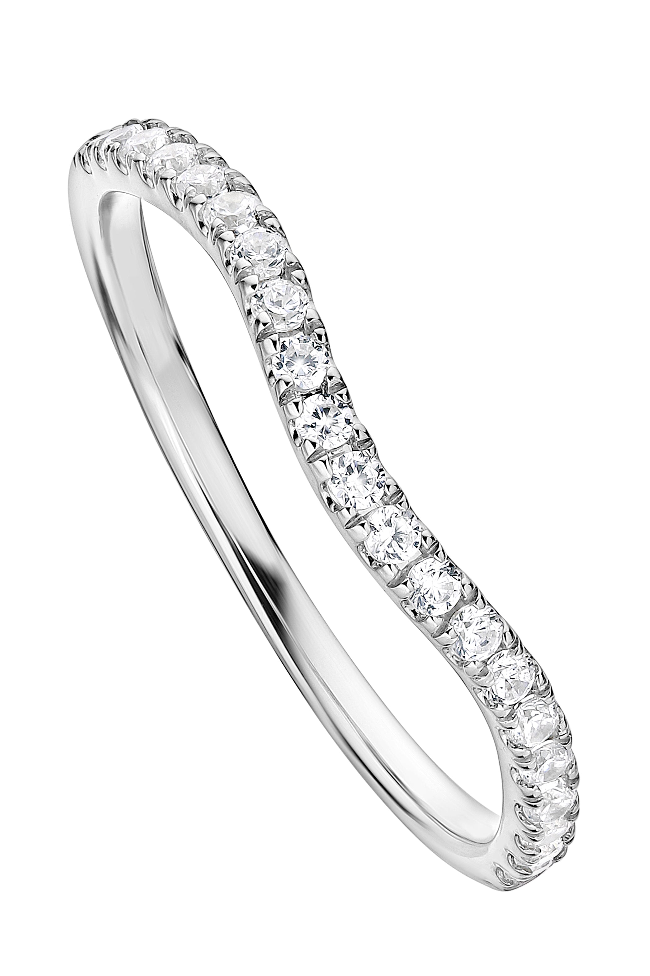 Women’s Silver Layla White Gold Lab Grown Diamond Ring Created Brilliance