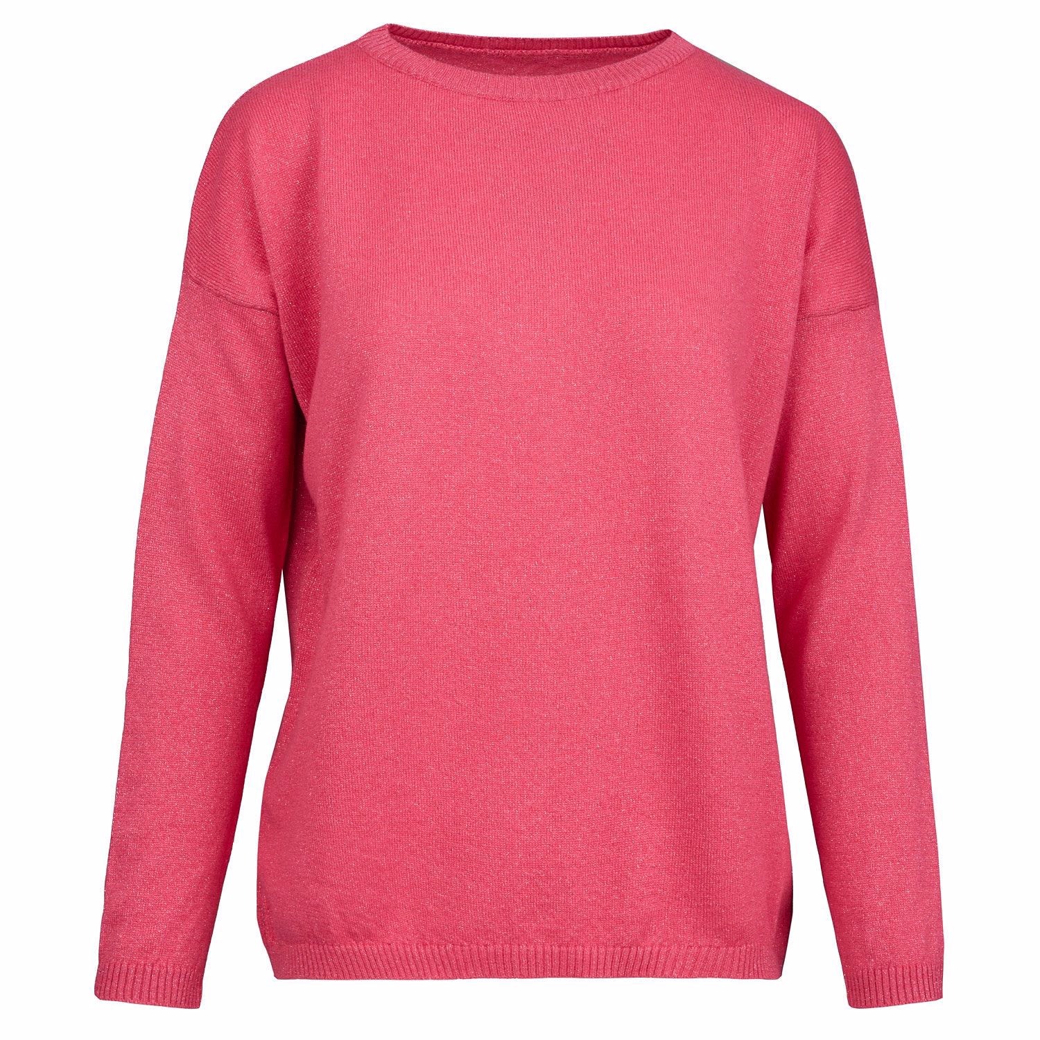 Women’s Pink / Purple Cashmere Sparkle Sweater In Candy Pink One Size At Last...