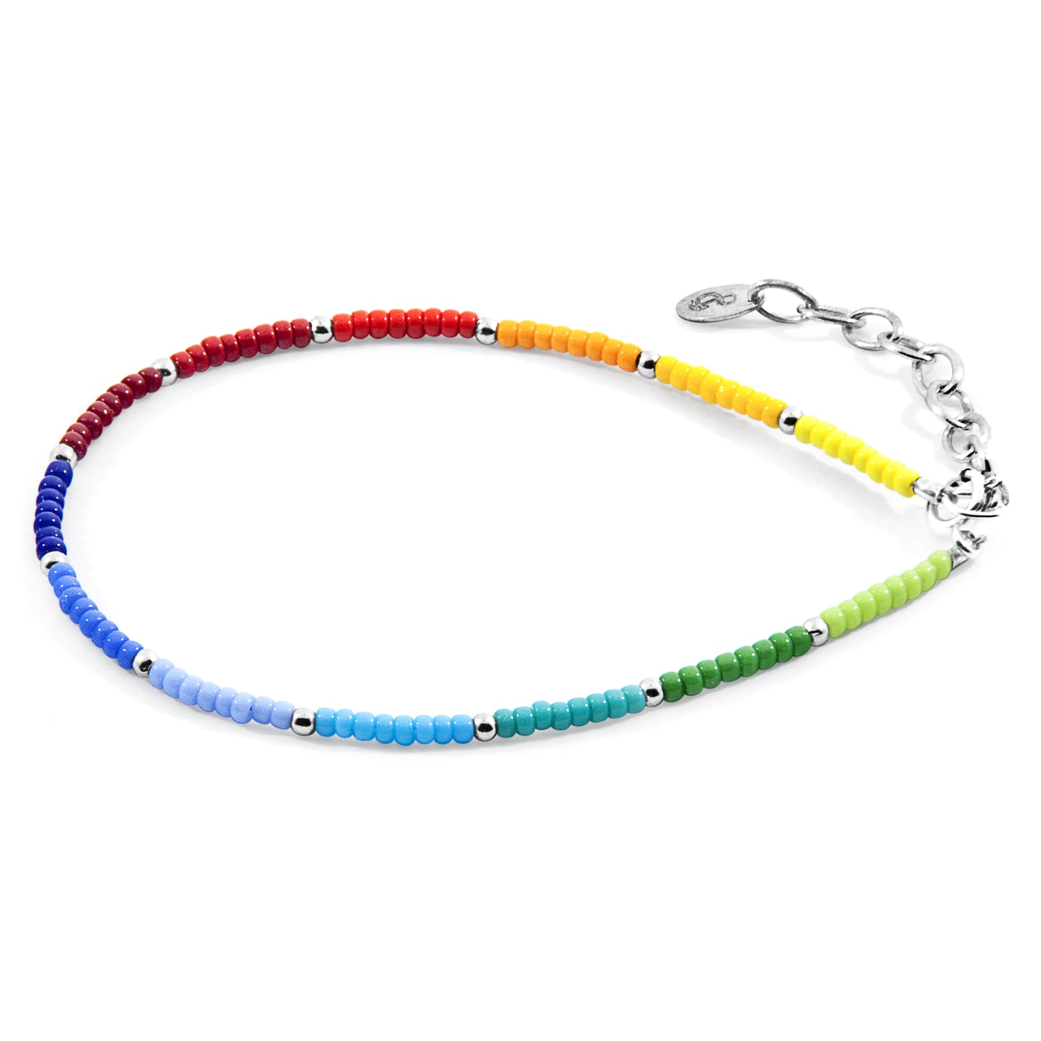 Women’s Multicoloured Rainbow Zoey Silver & Miyoko Glass Bracelet Anchor & Crew