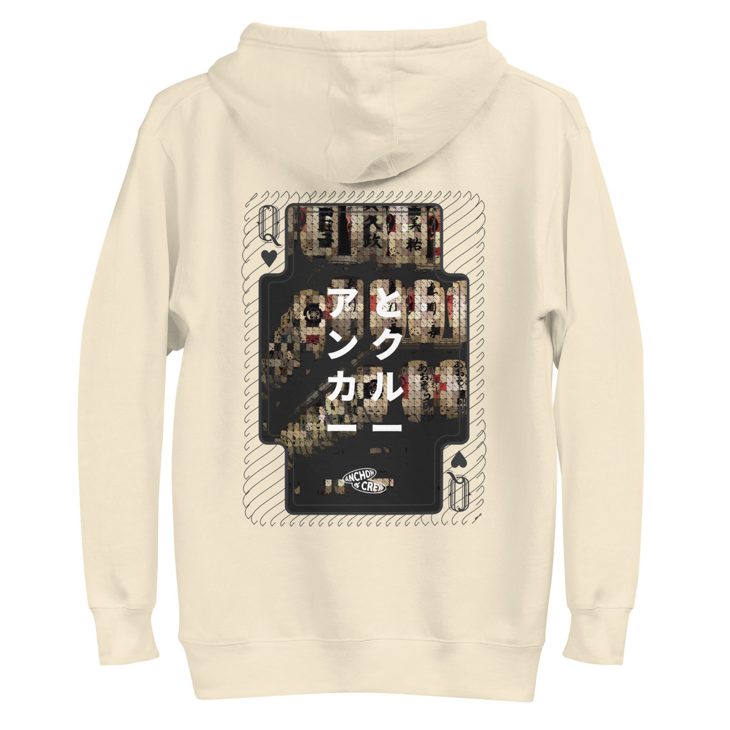 Anchor & Crew Neutrals Bone One Japan Gurafiku Cotton Blend Hoodie - Women In White