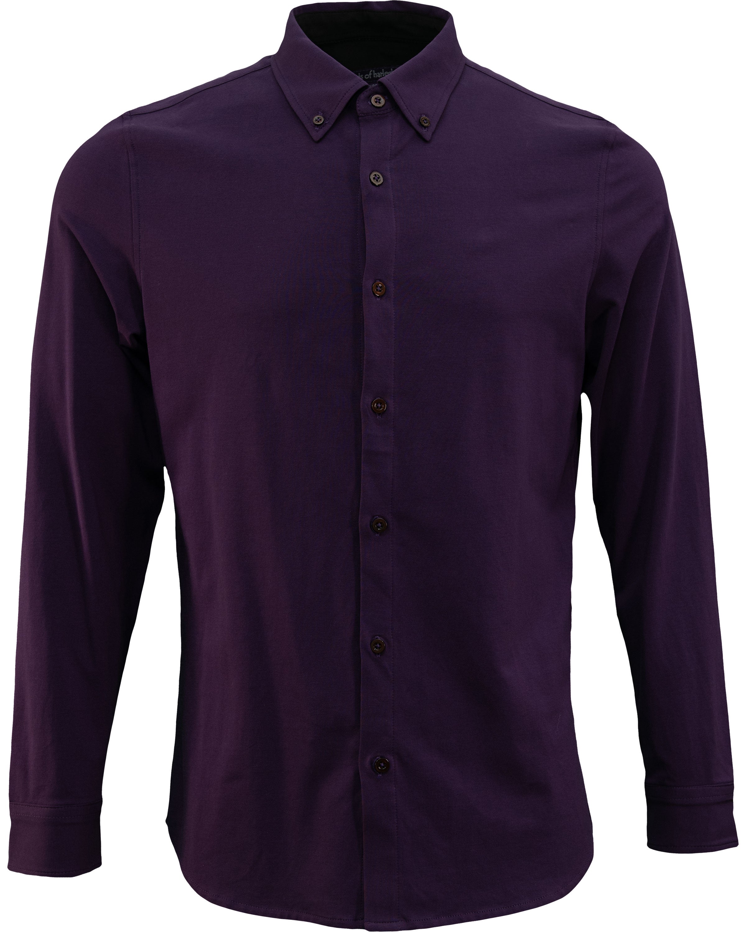 Lords Of Harlech Sawyer Knit Shirt In Pink/purple