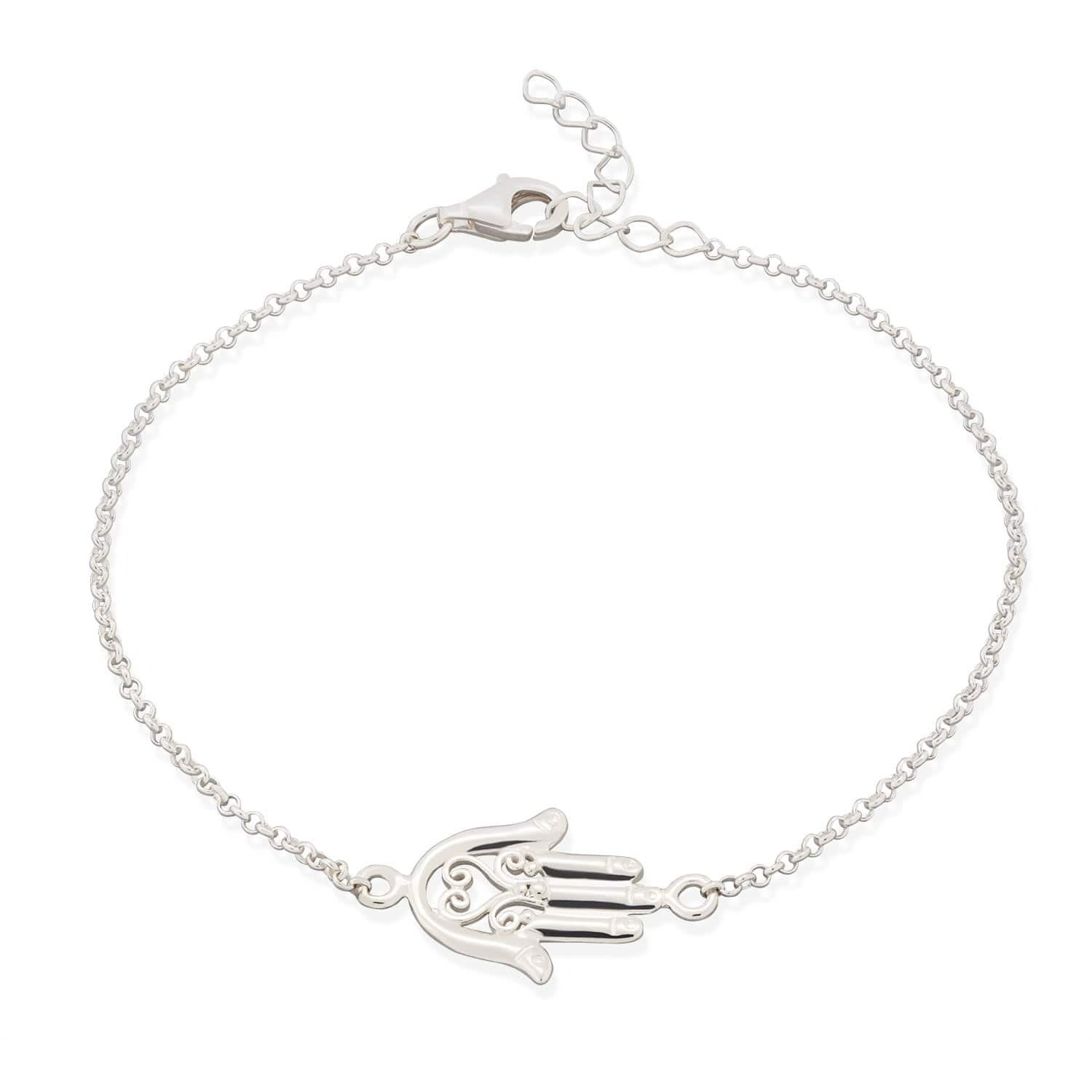 Women’s Sterling Silver Fatima Hand Bracelet Lily Charmed