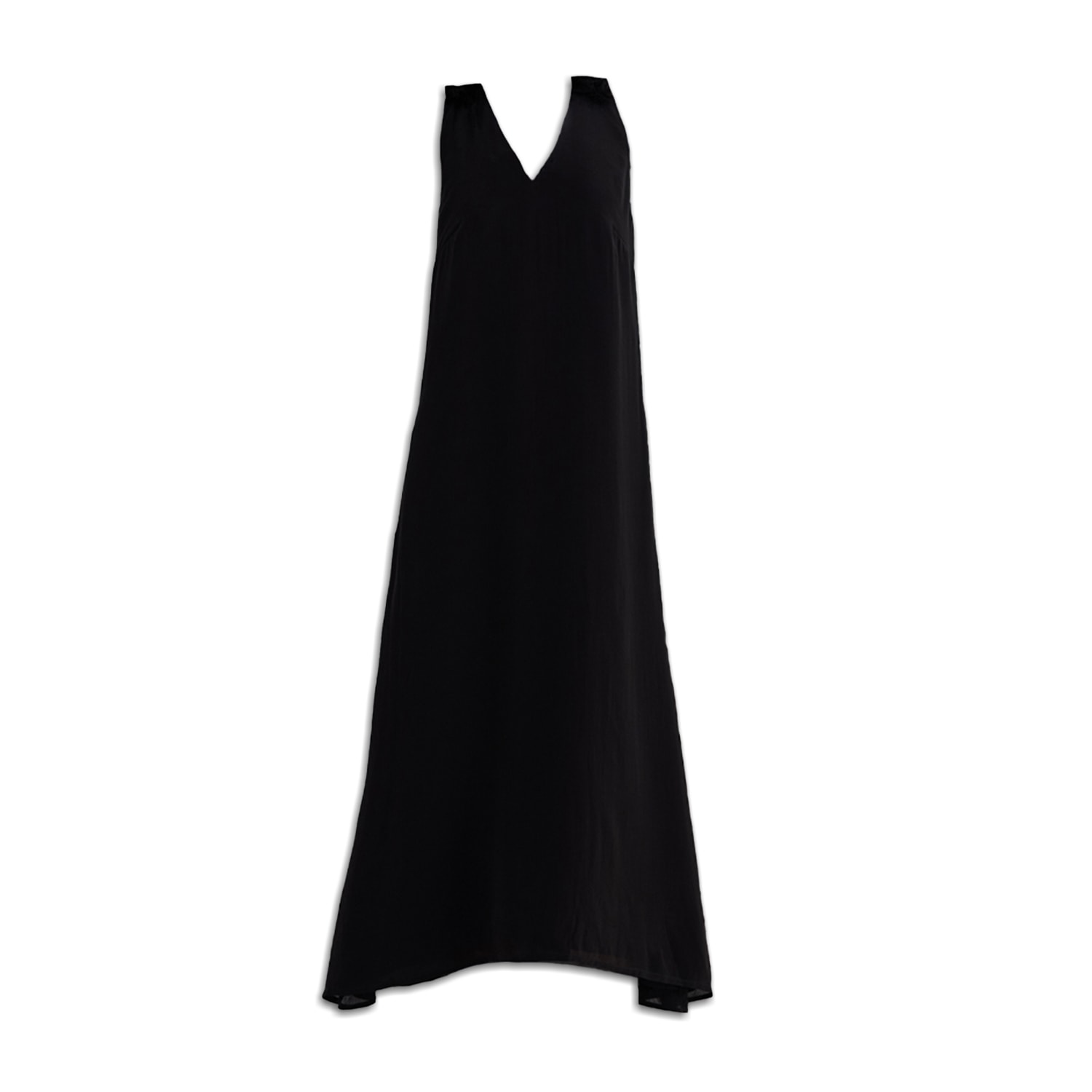 Reistor Women's Crossed In Chic Sleeveless Maxi Crepe Dress In Black