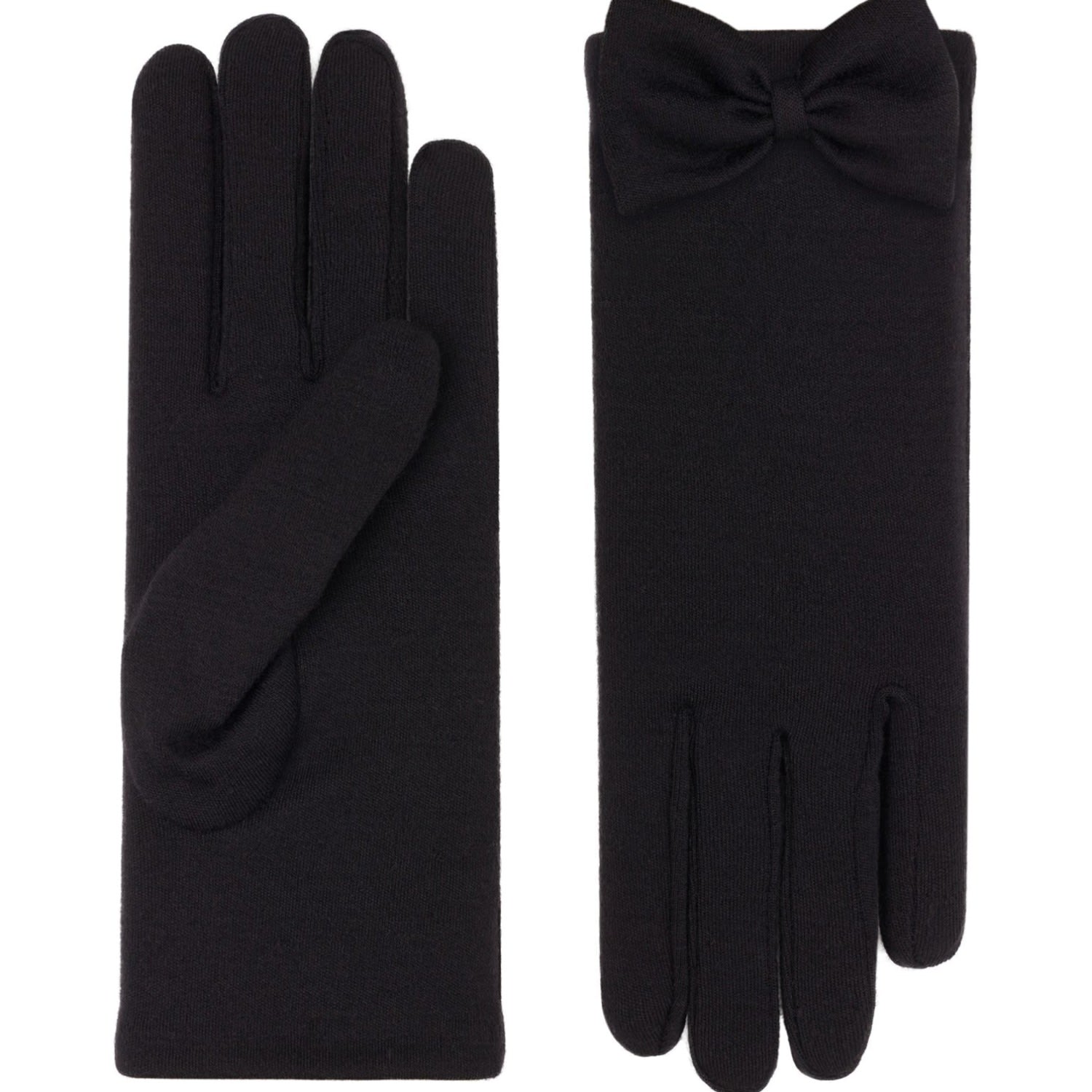 Women’s Beatrice Merino Wool Glove - Black 7" Cornelia James