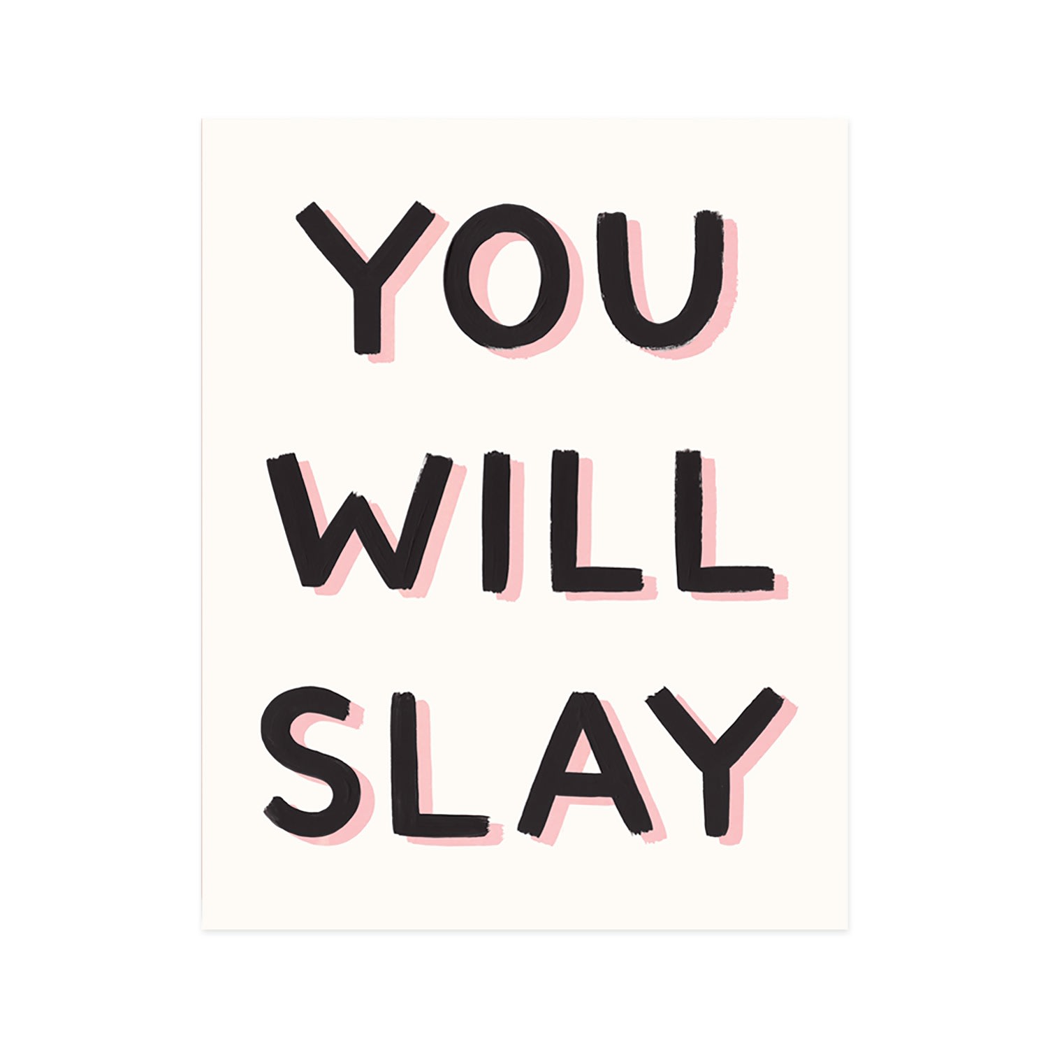 You Will Slay Art Print Sixteen By Twenty Inches Girl W/ Knife