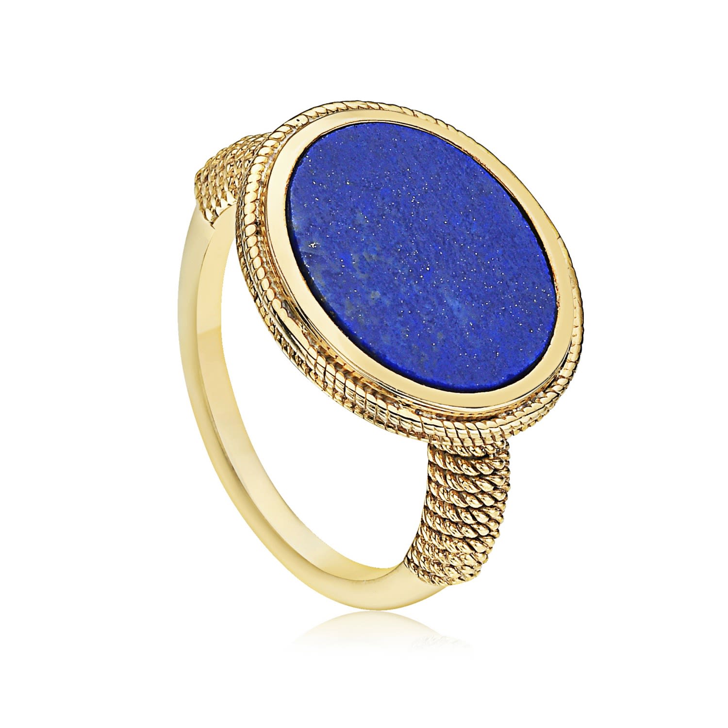 Women’s Gold / Blue Ara Woven Ring In 14K Gold And Lapis Preeti Sandhu