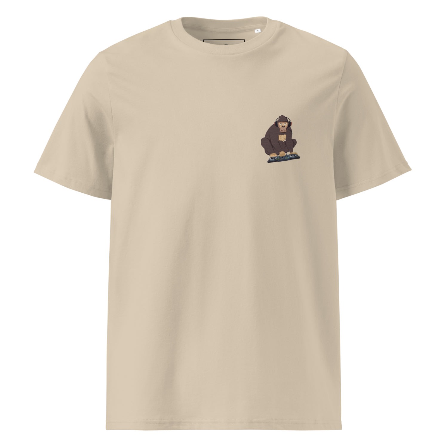 Anchor & Crew Neutrals Desert Dust D J Monkey Organic Cotton Embroidered T-shirt - Women