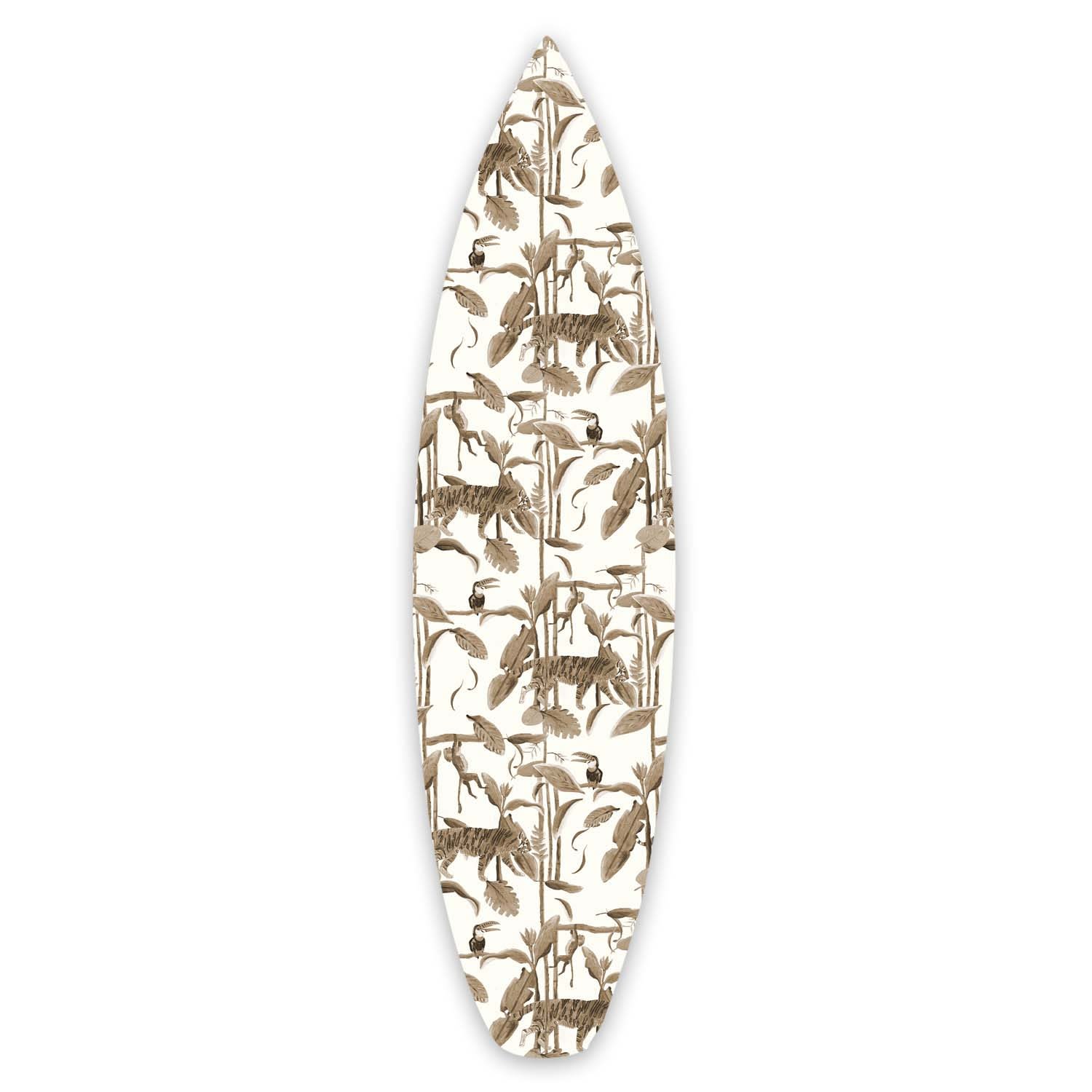 Neutrals Surfboard Wall Decor Panther Jungle Sepia Catchii