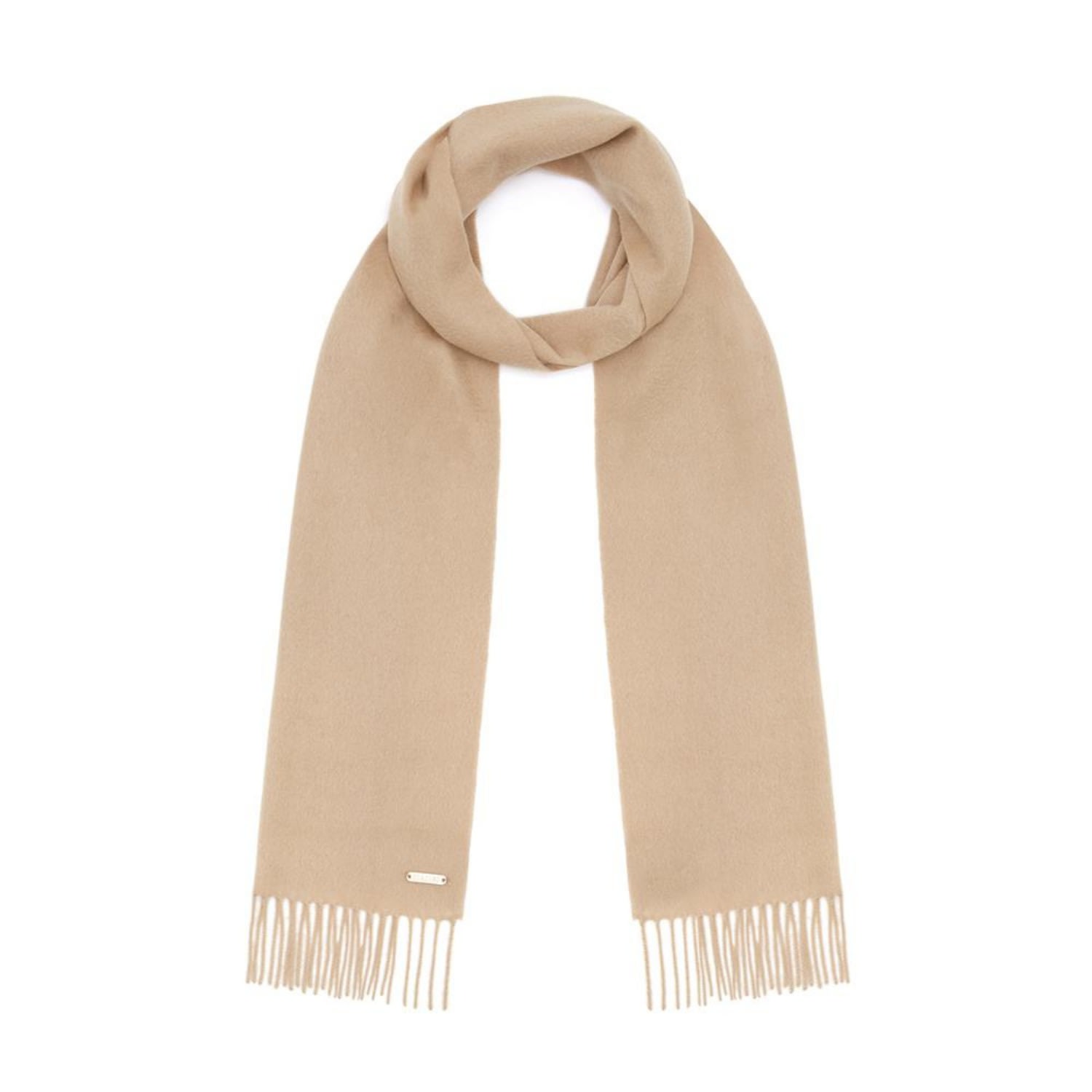 Hortons England Men's Windsor Cashmere Scarf - Neutrals In White