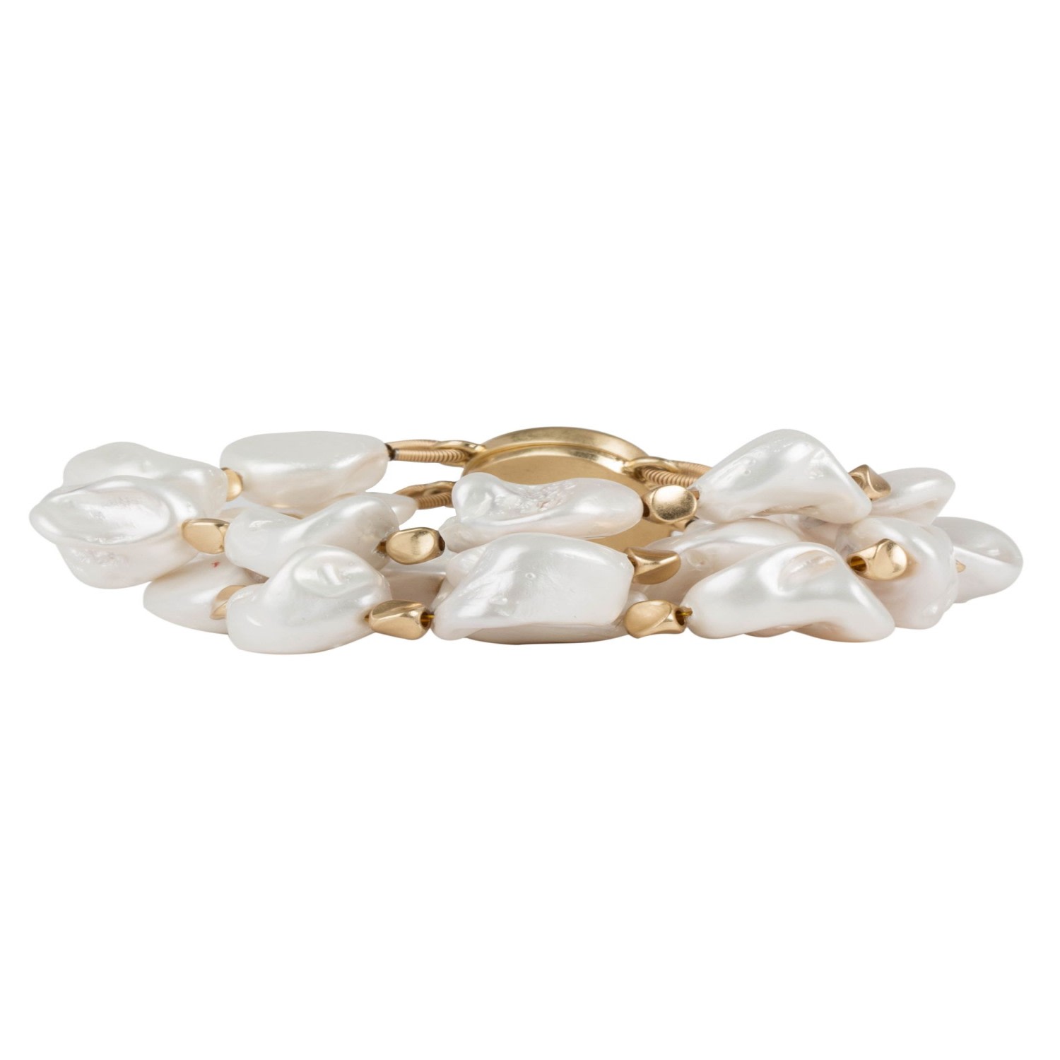 Saachi Women's White Charlotte Pearl Bracelet In White