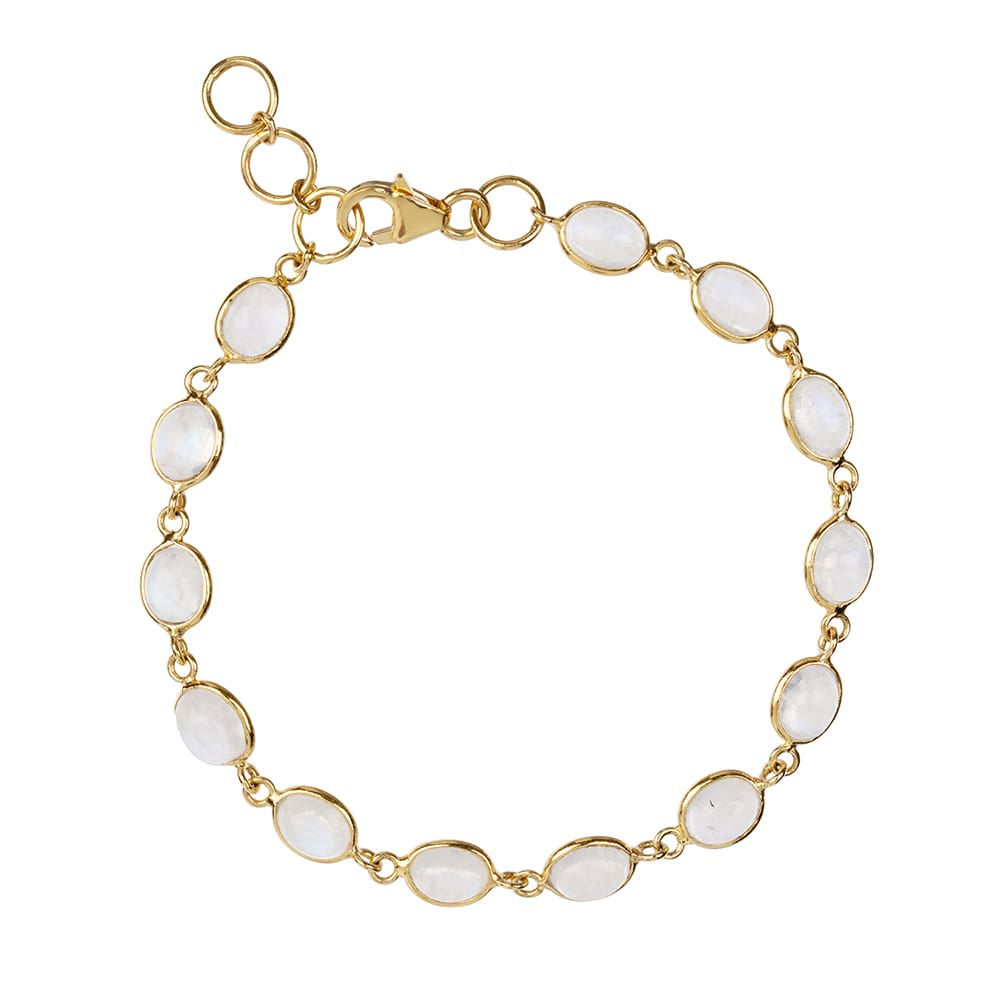 Women’s Luna Moonstone Gold Chain Bracelet Amadeus